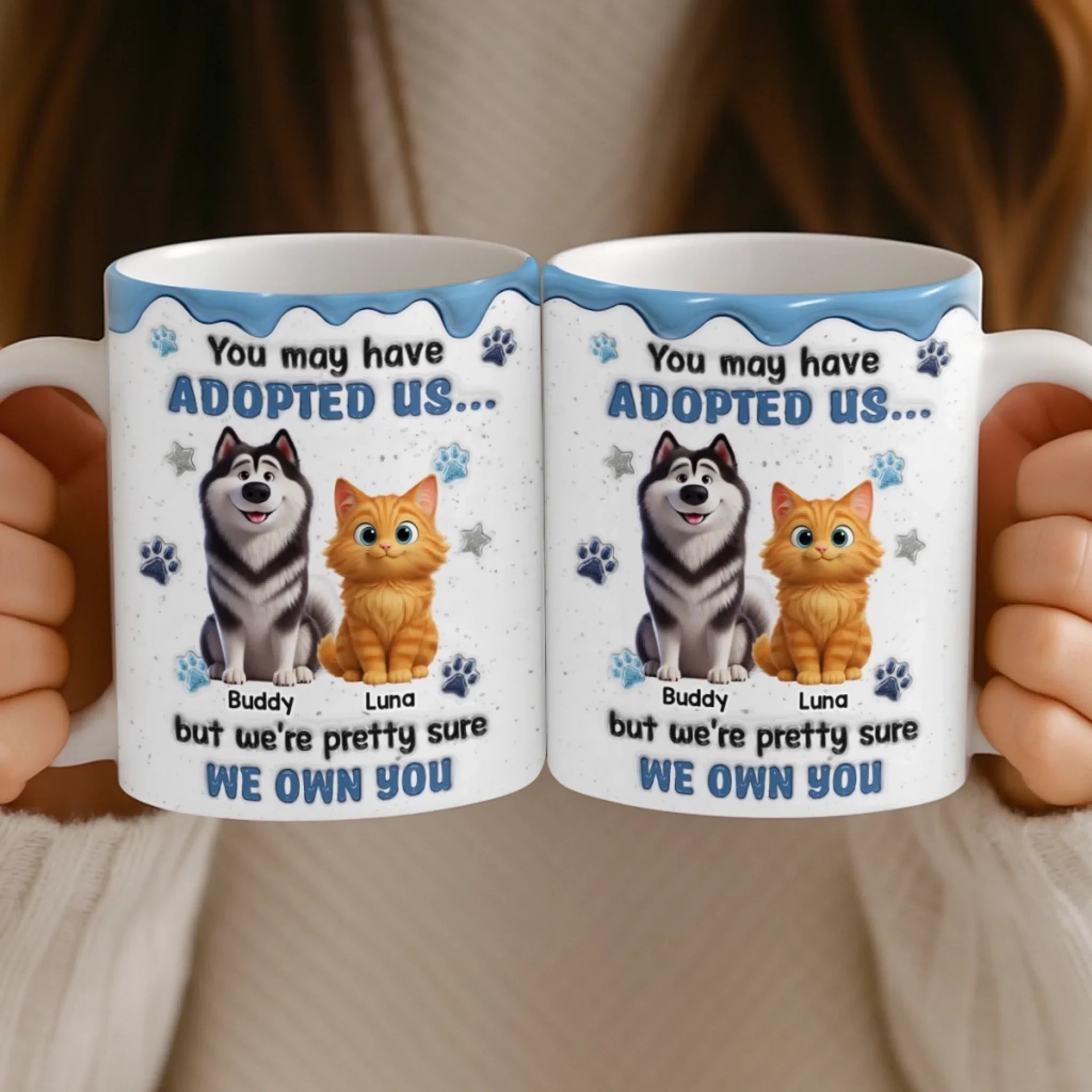Custom Mug - Personalized Birthday Gifts For Dog Cat Lovers, Dog Dad And Mom, Cat Owners - My Pets Make Life Purrfect