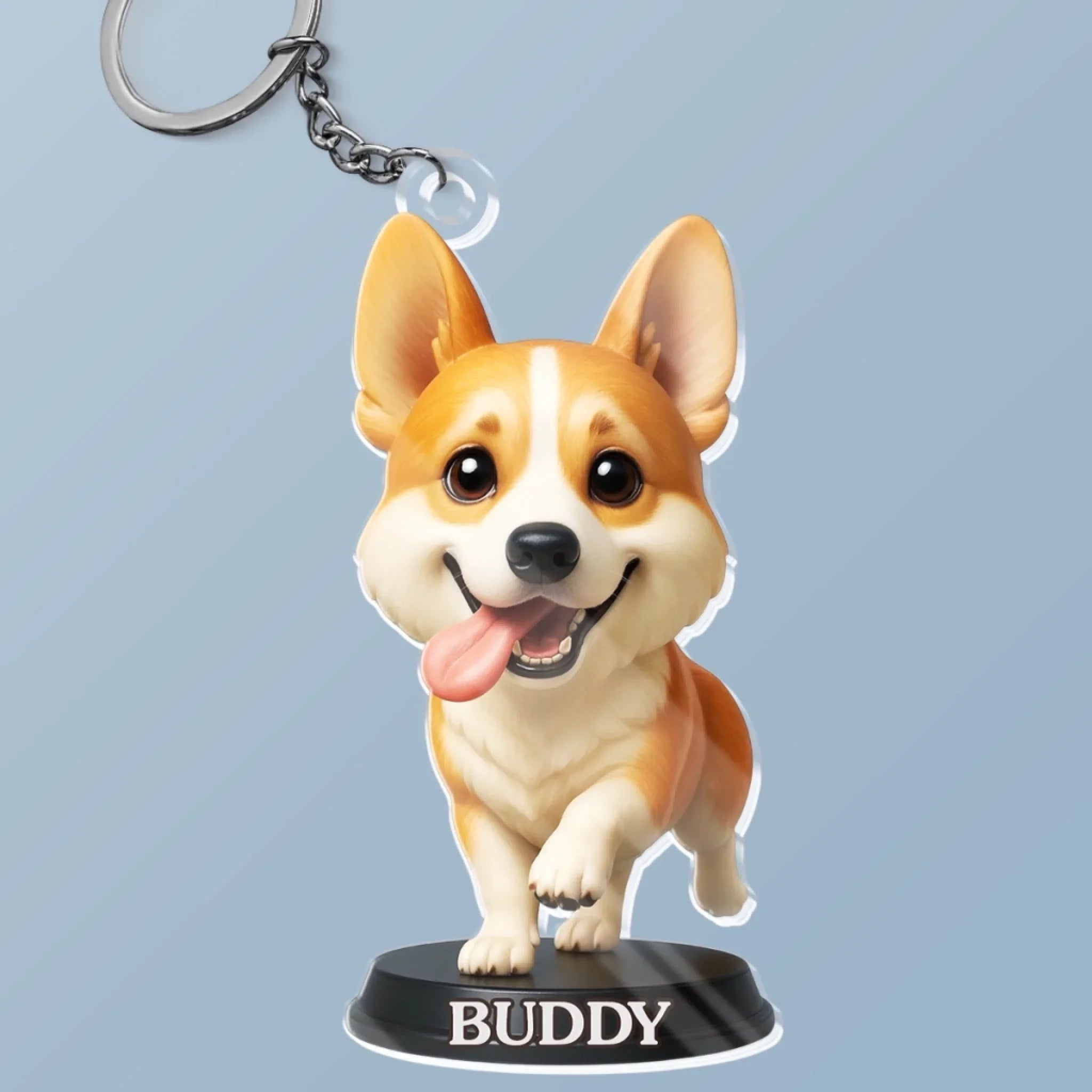 Custom Photo Shaped Acrylic Keychain - Personalized Birthday Gifts For Dog Cat Lovers, Dog Dad And Mom, Cat Owners - Pets Make Life Better