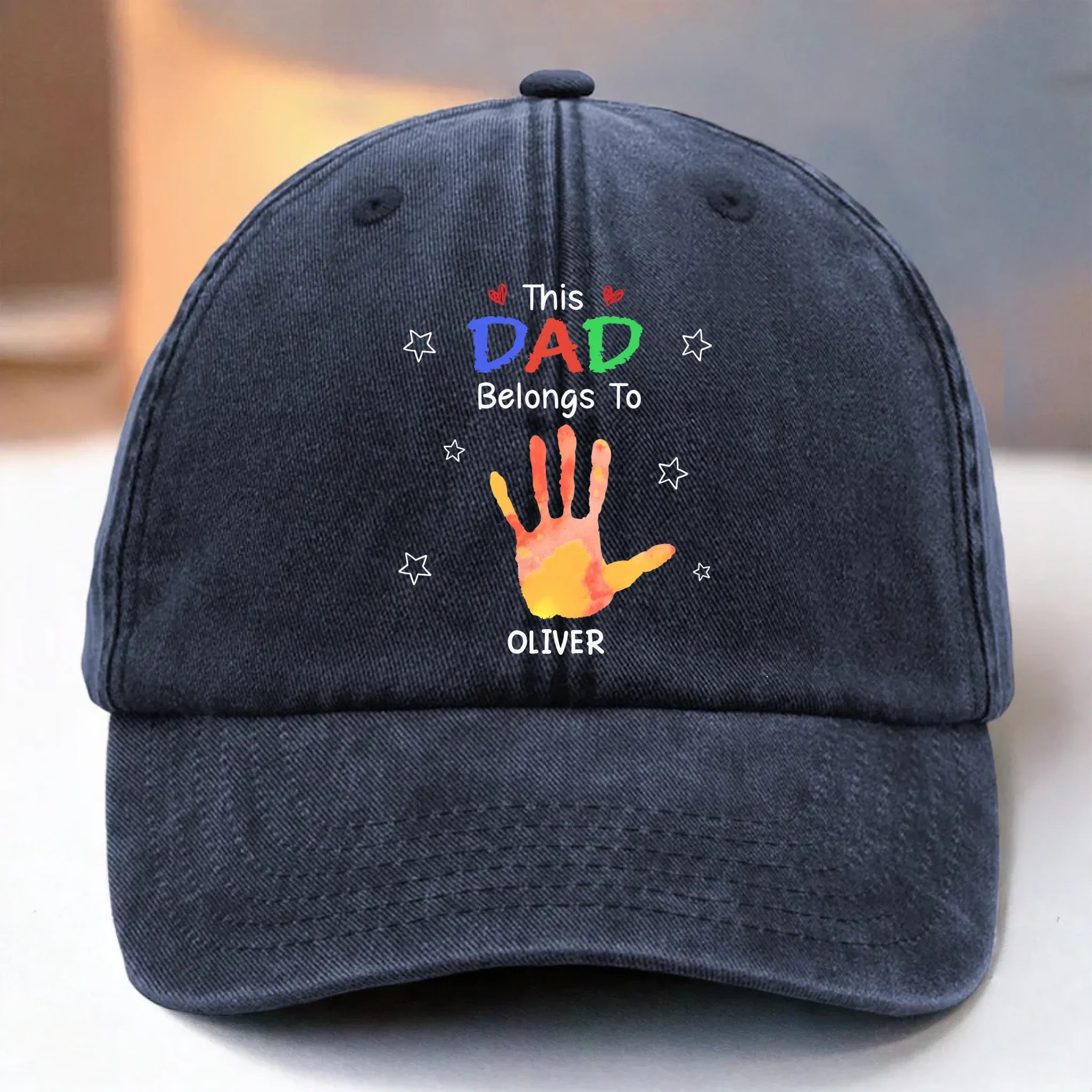 Custom Vintage Washed Denim Baseball Cap US - Personalized Birthday Gifts For Dad, Grandpa - Grandpa You Are Our Joy
