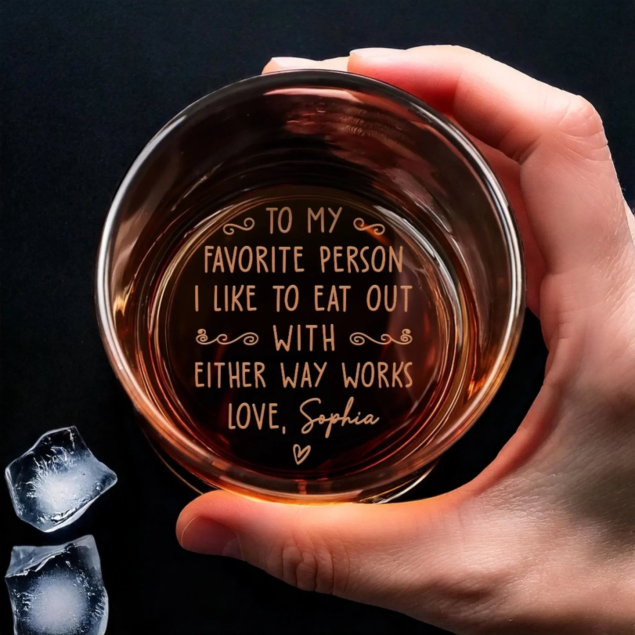 Custom Whiskey Glass - Personalized Anniversary Wedding Gifts For Husband And Wife, Him And Her, Wine, Bourbon, Whiskey Lovers - Our Love Our Chaos Forever