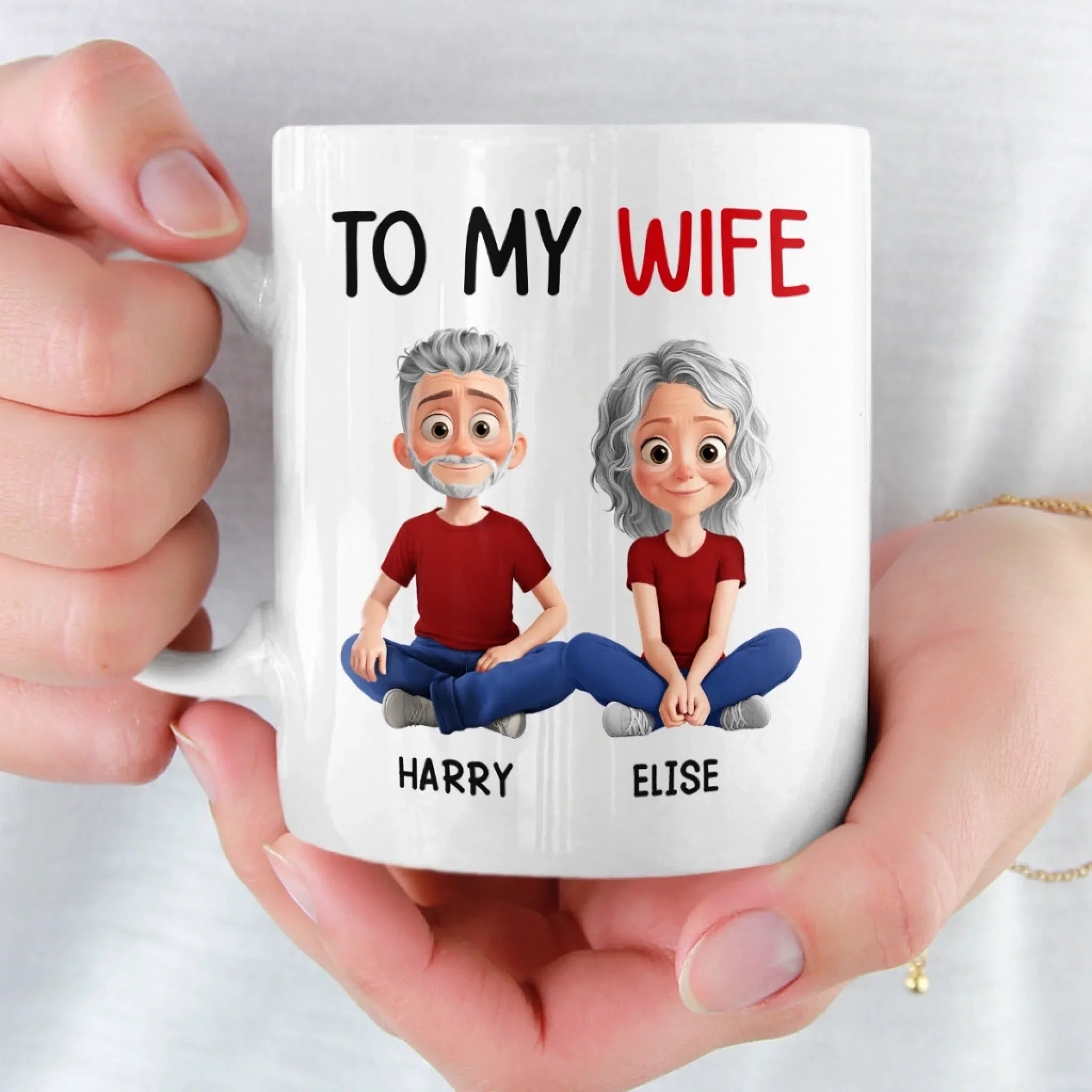 Custom Mug - Personalized Anniversary Wedding Gifts For Husband And Wife, Him And Her - You Me All The Way