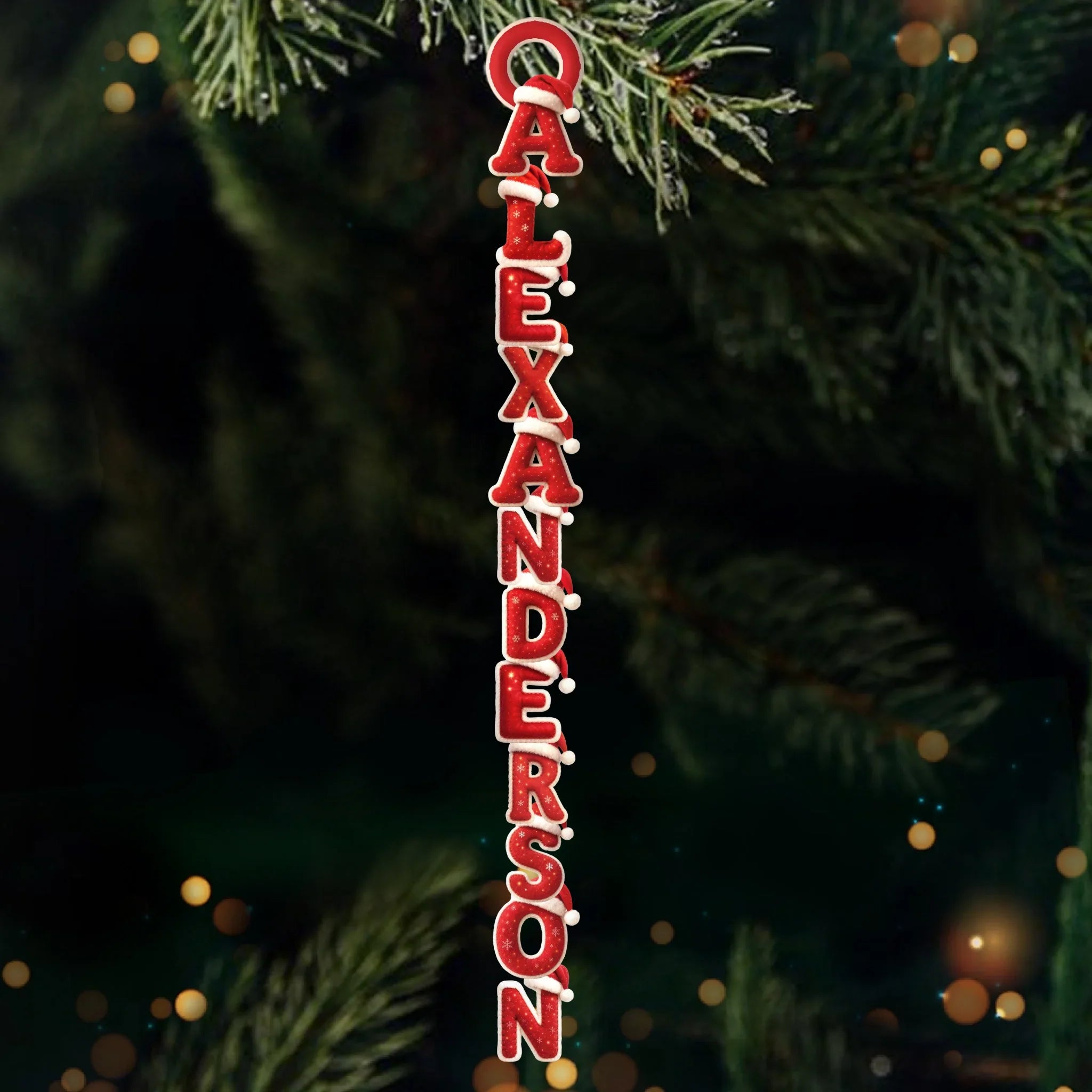 Custom Letter Wooden Ornament - Personalized Christmas Birthday Gifts For Mom, Dad, Brother, Sister, Kids - Built Of Names And Bound By Love