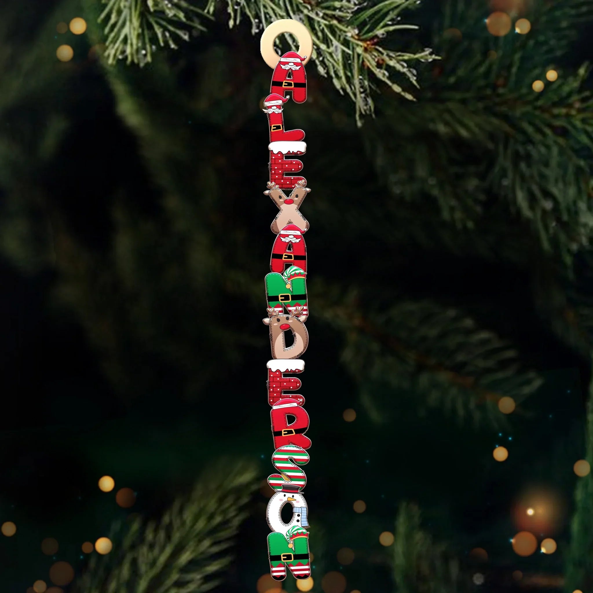 Custom Letter Wooden Ornament - Personalized Christmas Birthday Gifts For Mom, Dad, Brother, Sister, Kids - Hang The Memories