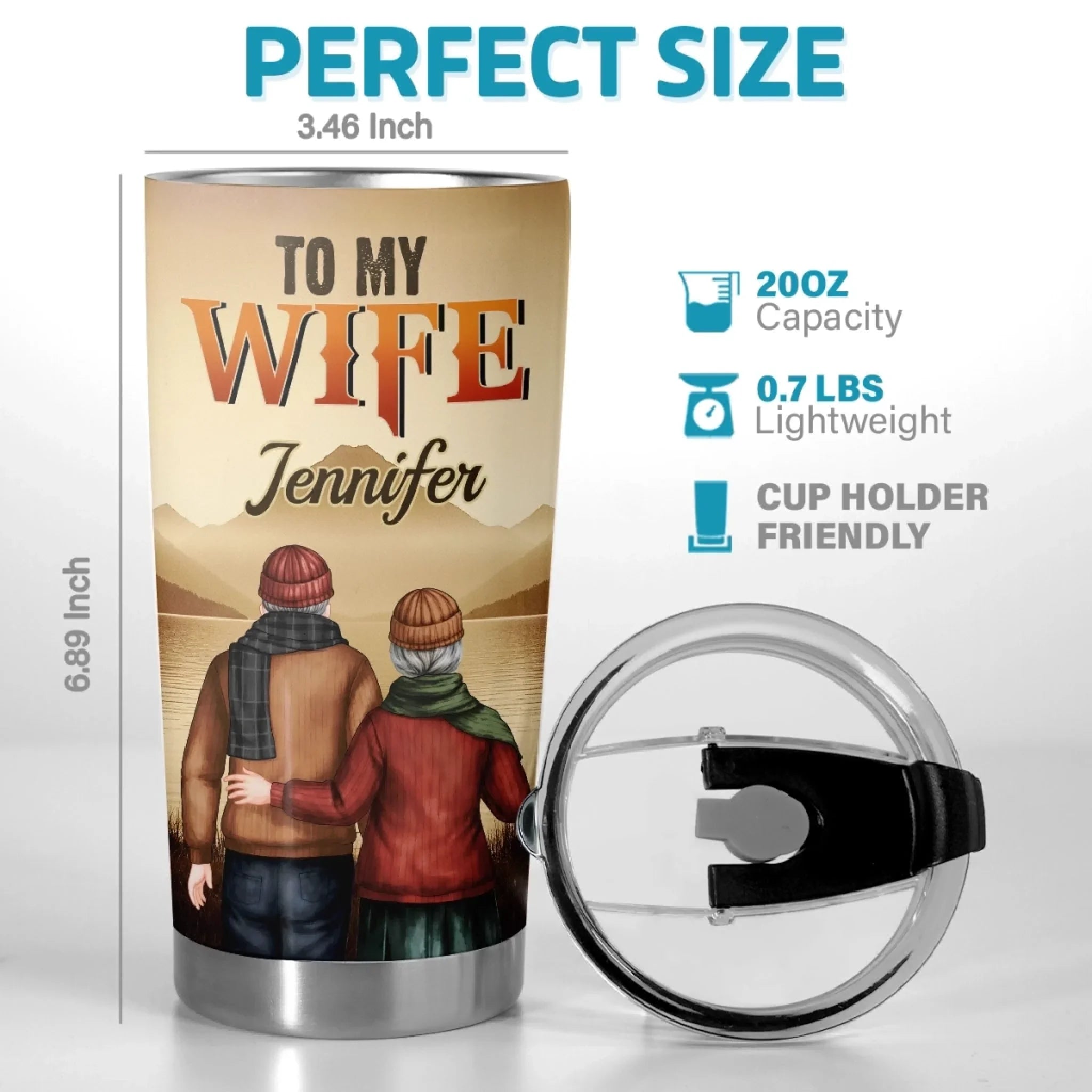 Custom Tumbler - Personalized Anniversary Wedding Gifts For Husband And Wife, Him And Her - Better Together Always