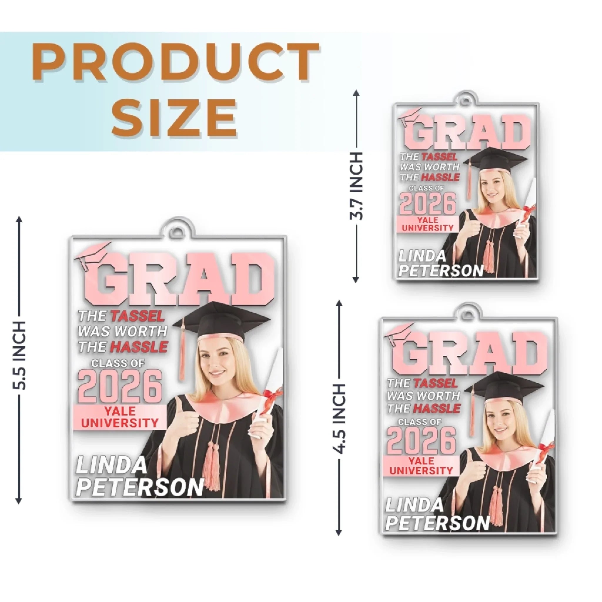 Custom Photo Magazine Acrylic Ornament - Personalized Christmas Graduation Gifts For Him, Her - The Best Is Yet To Come
