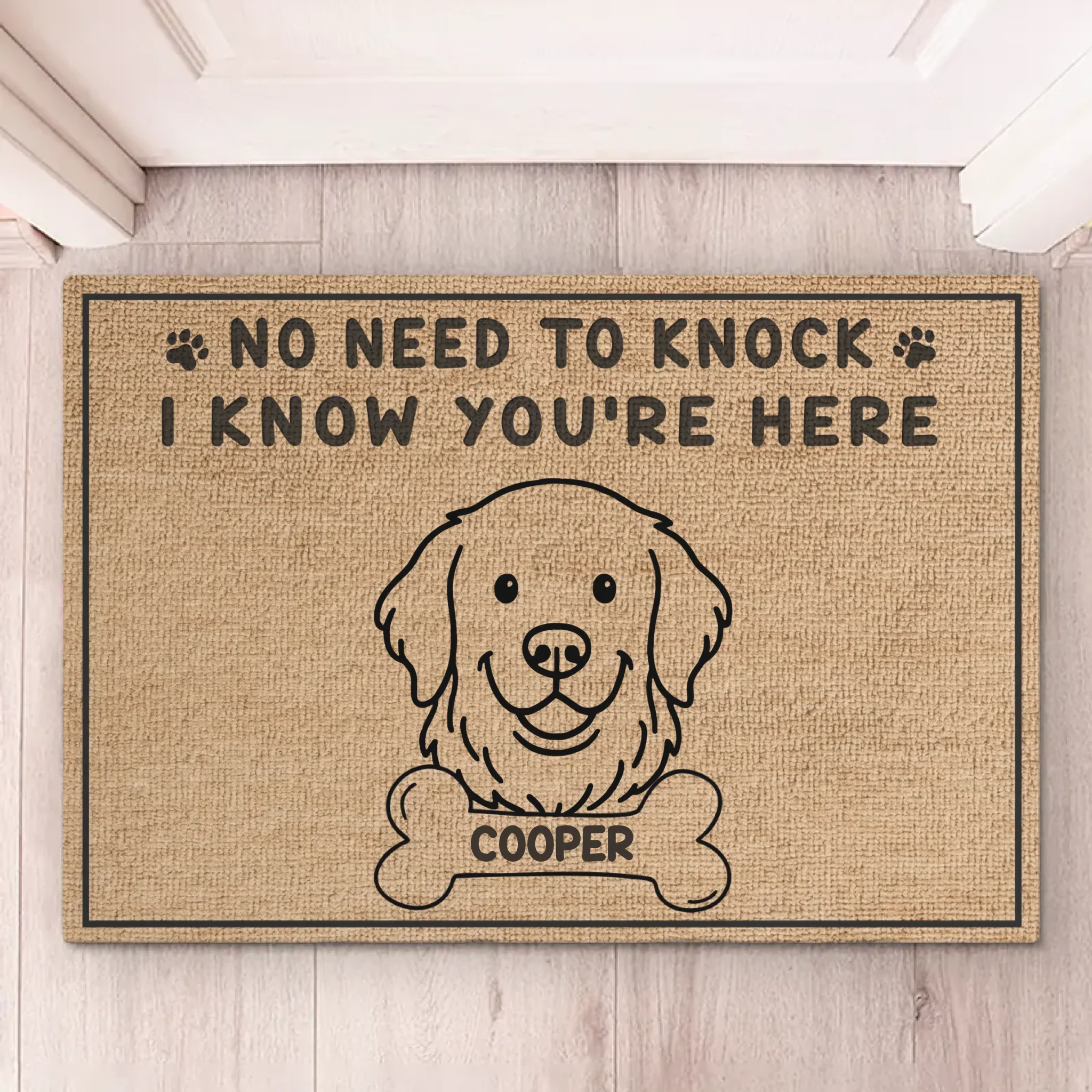 Custom Home Decor Decorative Mat - Personalized Birthday Gifts For Dog Lovers, Dog Dad And Mom - Welcome To The Bark Zone