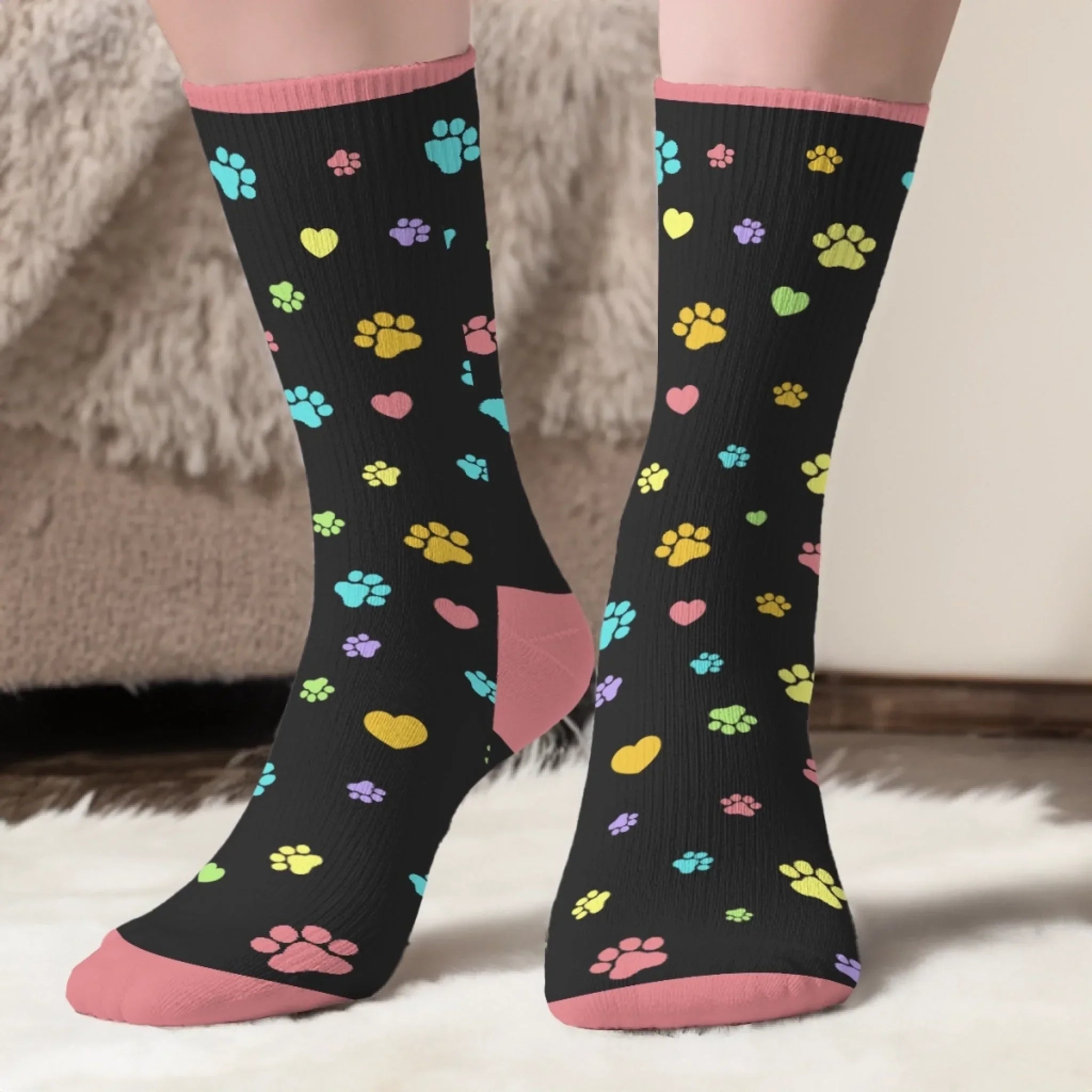 Custom Crew Socks - Personalized Christmas Birthday Gifts For Dog Cat Lovers, Dog Dad And Mom, Cat Owners - This Is My Lazy Era
