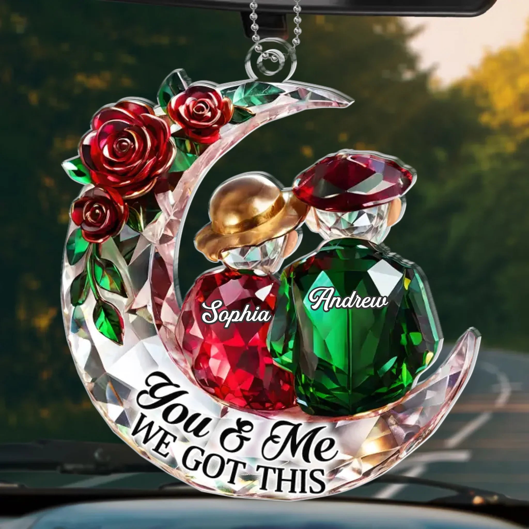 Custom Acrylic Car Ornament - Personalized Anniversary Wedding Gifts For Husband And Wife, Him And Her - You Make Life Sweet