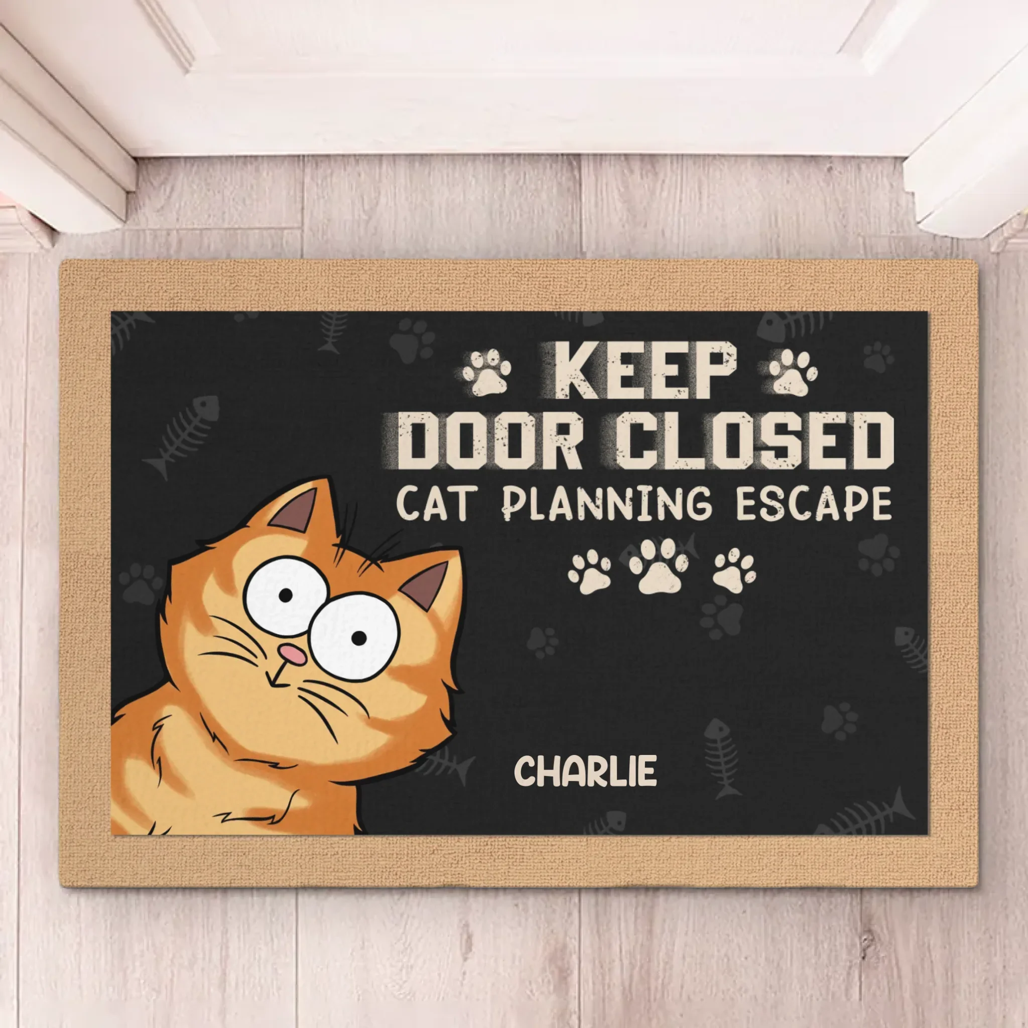 Custom Home Decor Decorative Mat - Personalized Birthday Gifts For Cat Lovers, Cat Mom And Dad - Beware Of Cat Attitude