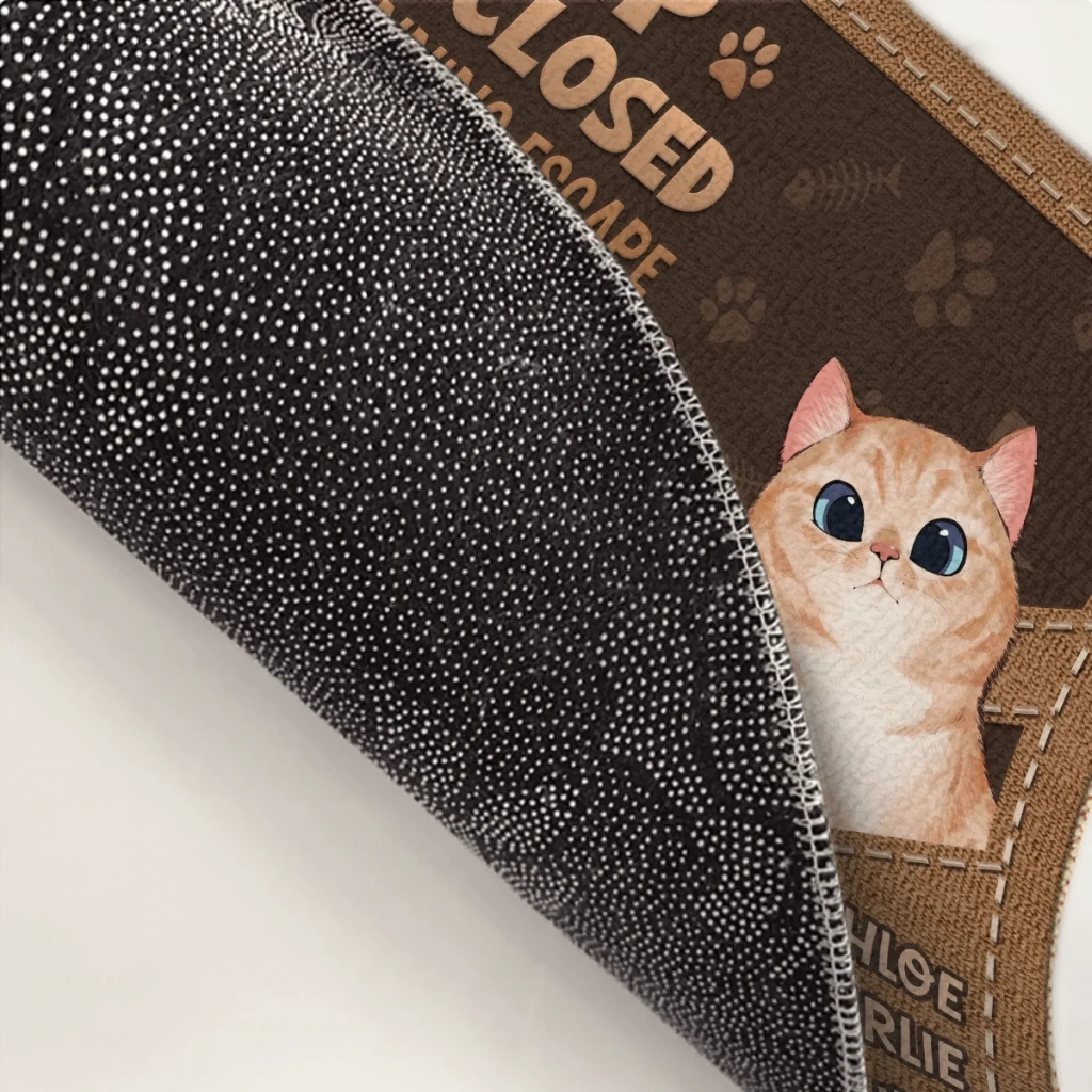 Custom Home Decor Decorative Mat - Personalized Birthday Gifts For Cat Lovers, Cat Mom And Dad - Love At First Purr