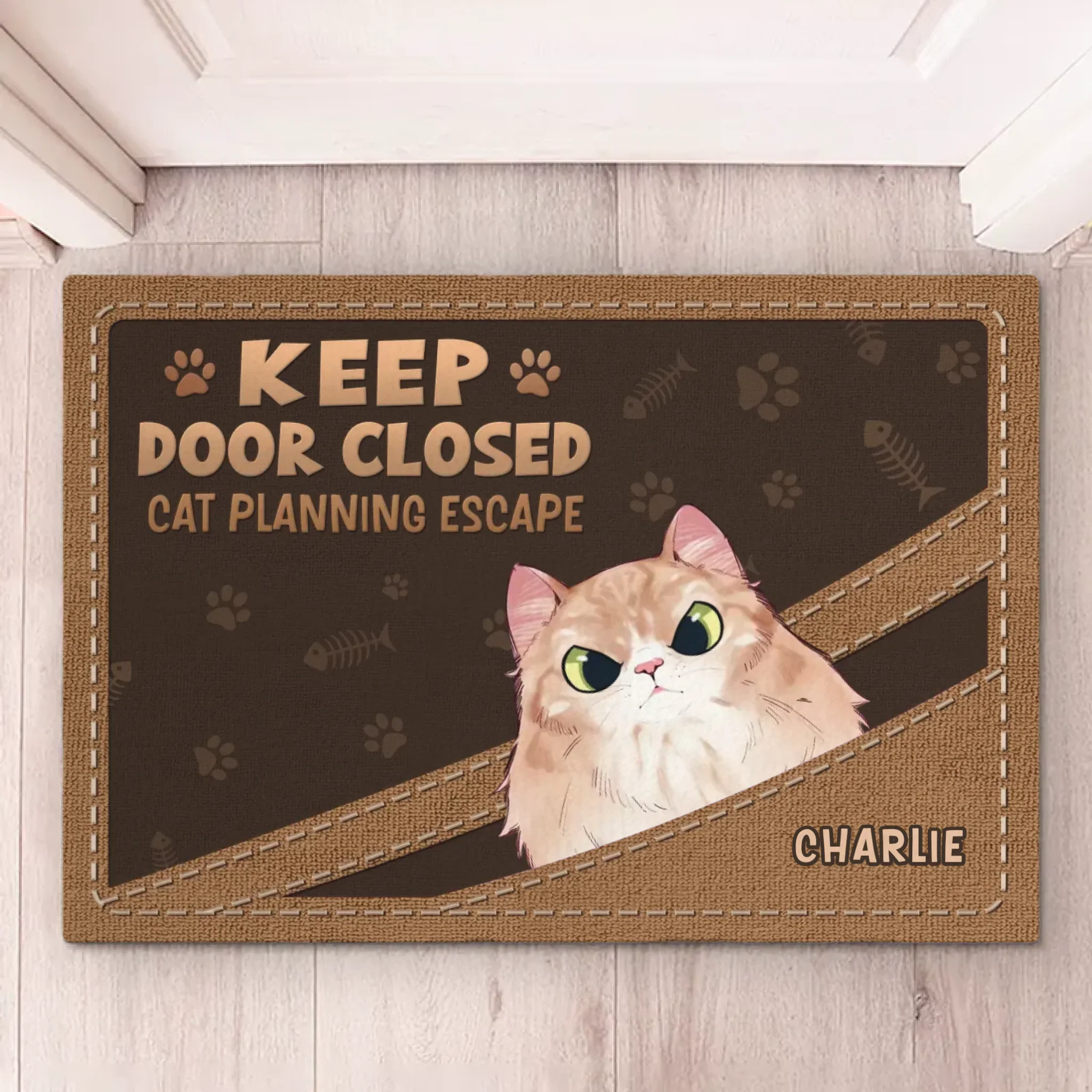 Custom Home Decor Decorative Mat - Personalized Birthday Gifts For Cat Lovers, Cat Mom And Dad - Love At First Purr