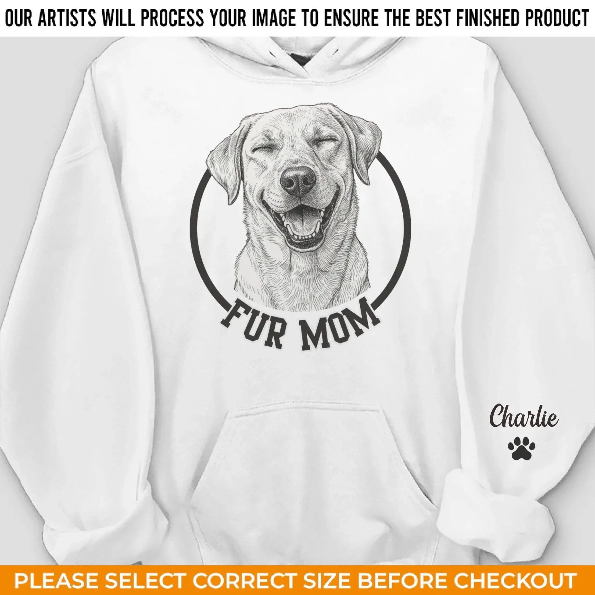 Custom Photo Unisex Sweatshirt, Hoodie With Design On Sleeve - Personalized Birthday Gifts For Dog Cat Lovers, Dog Dad And Mom, Cat Owners - Love Made Of Paws