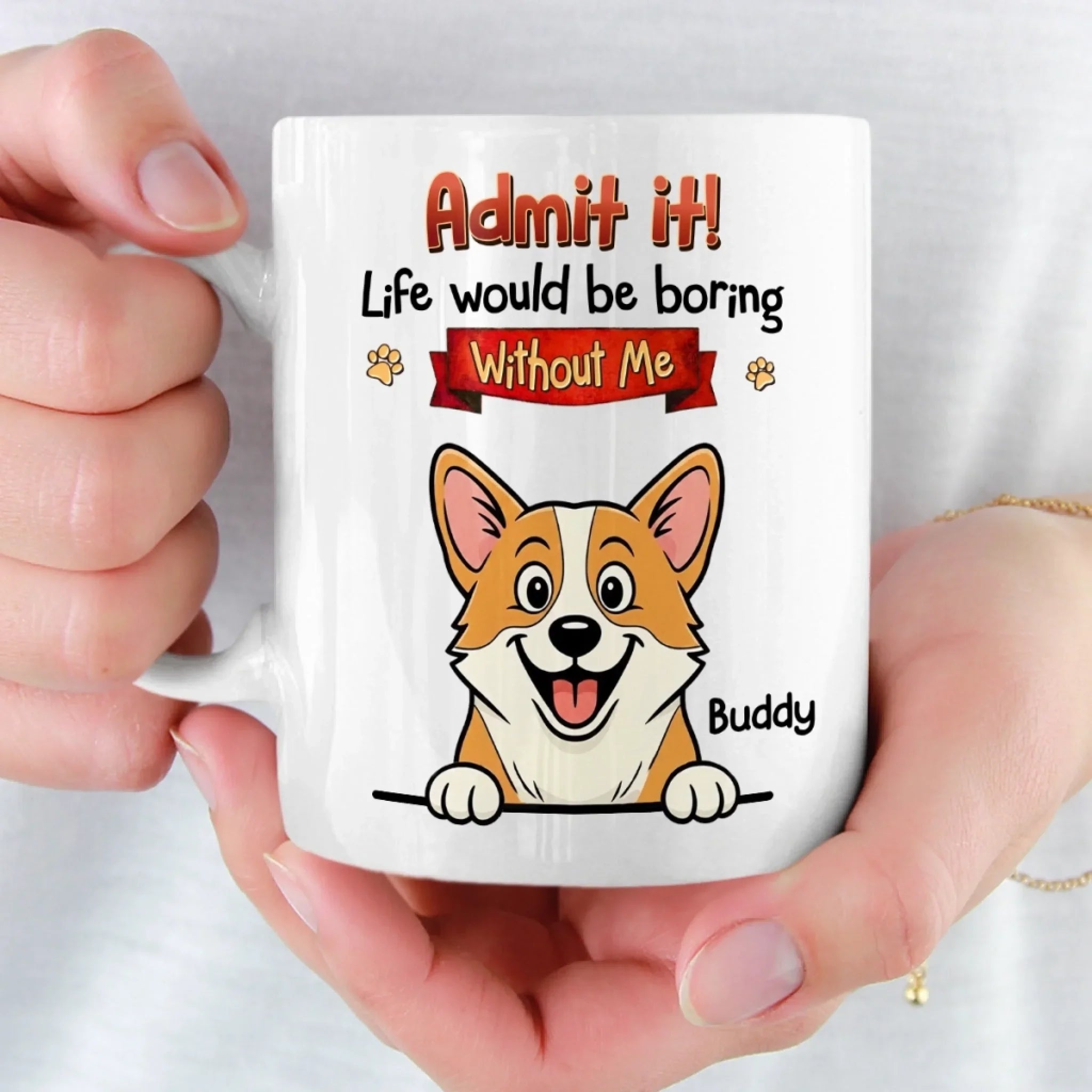 Custom Mug - Personalized Birthday Gifts For Dog Lovers, Dog Dad And Mom - My Dog Runs This House