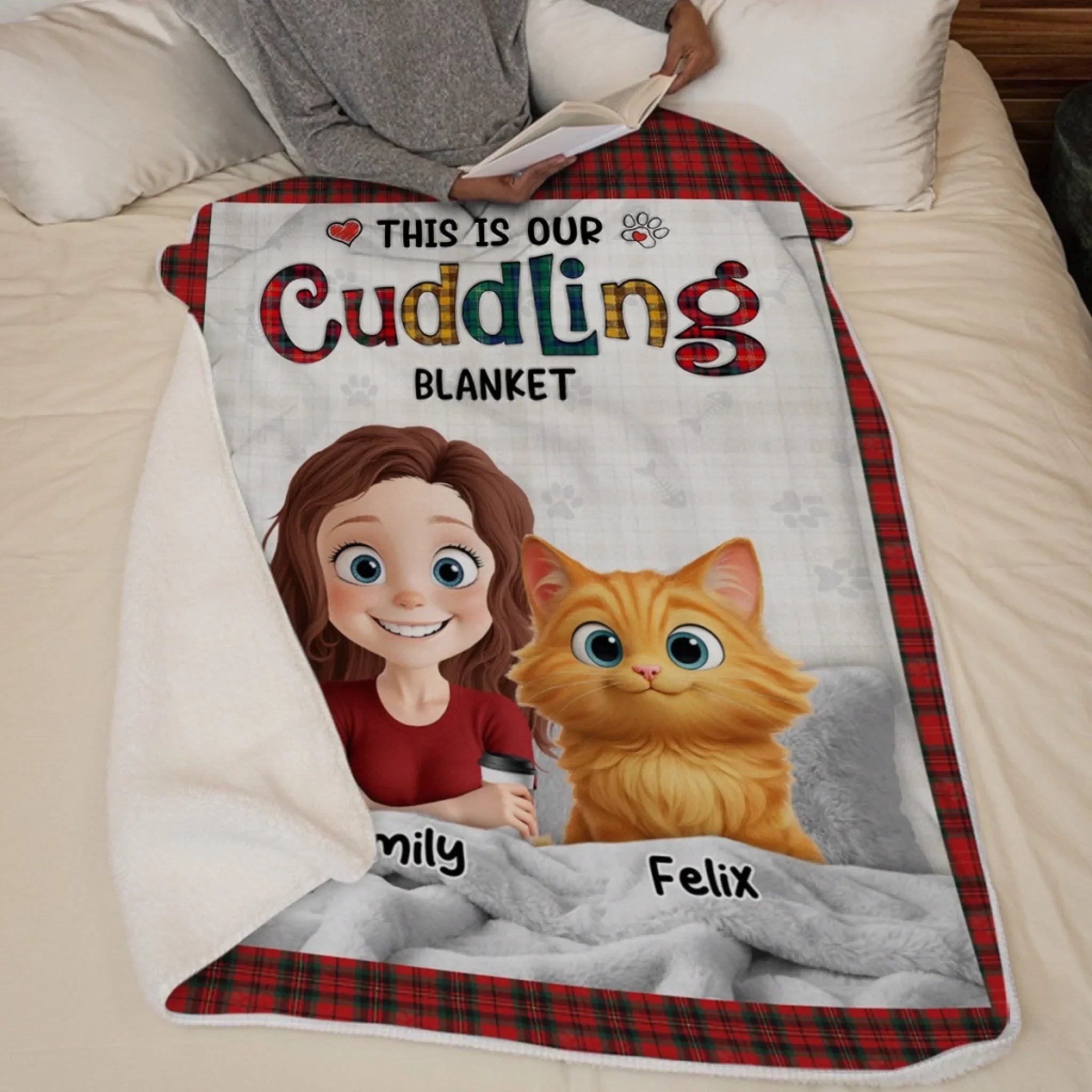 Custom Blanket - Personalized Birthday Gifts For Cat Lovers, Cat Mom And Dad - Purr Mode On