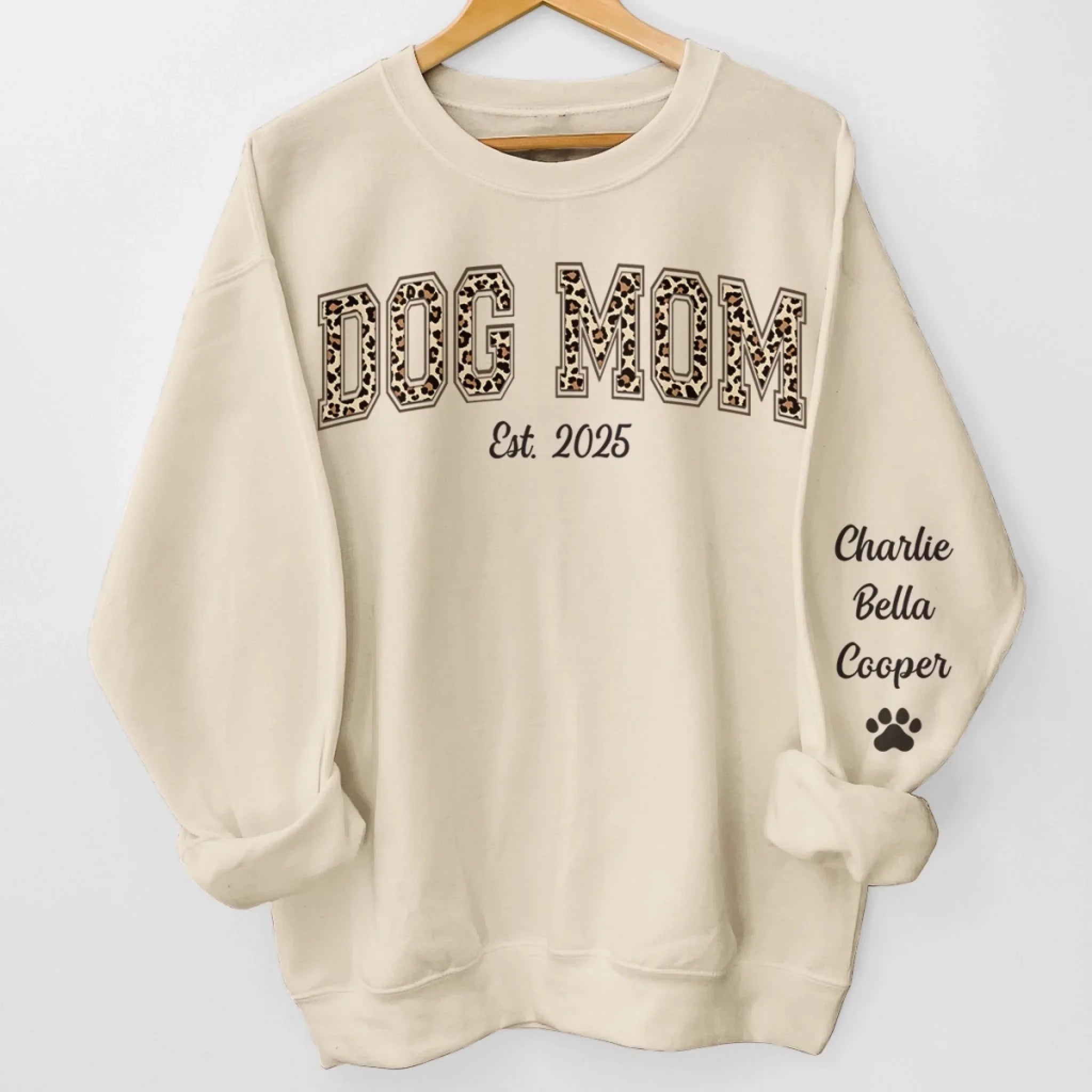 Custom Unisex Sweatshirt, Hoodie With Design On Sleeve - Personalized Birthday Gifts For Dog Cat Lovers, Dog Dad And Mom, Cat Owners - Proud Pet Mom