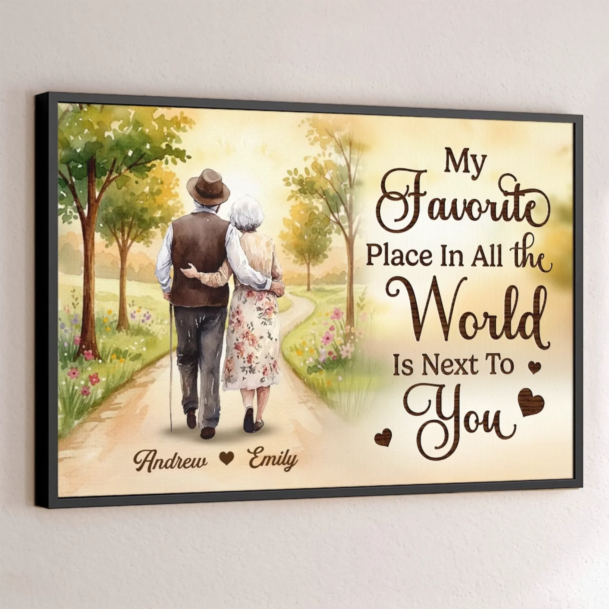 Custom Horizontal Poster - Personalized Anniversary Wedding Gifts For Husband And Wife, Him And Her - Still Smiling Because Of You