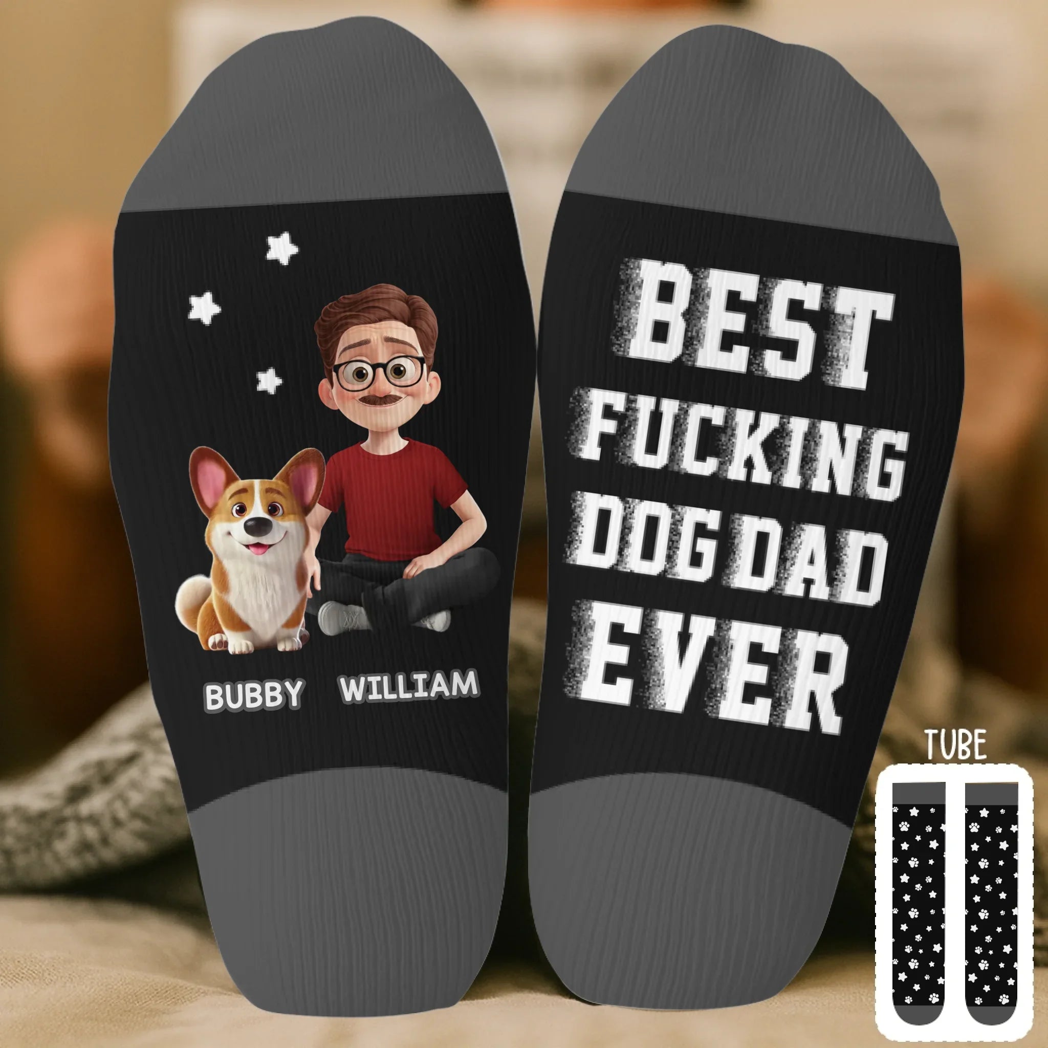 Custom Crew Socks - Personalized Birthday Gifts For Dog Cat Lovers, Dog Dad And Mom, Cat Owners - Paw Life Chosen
