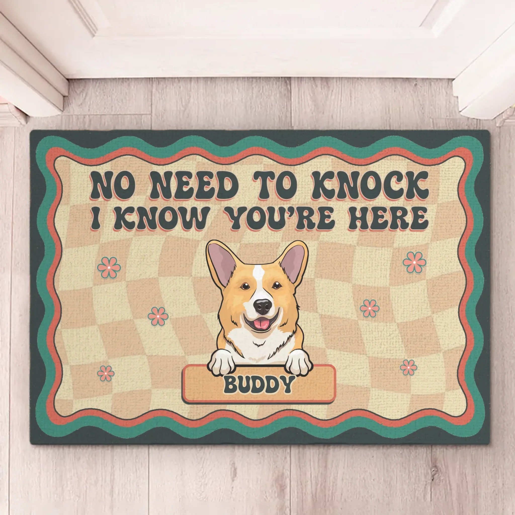 Custom Home Decor Decorative Mat - Personalized Birthday Gifts For Dog Lovers, Dog Dad And Mom - Proudly Dog Powered