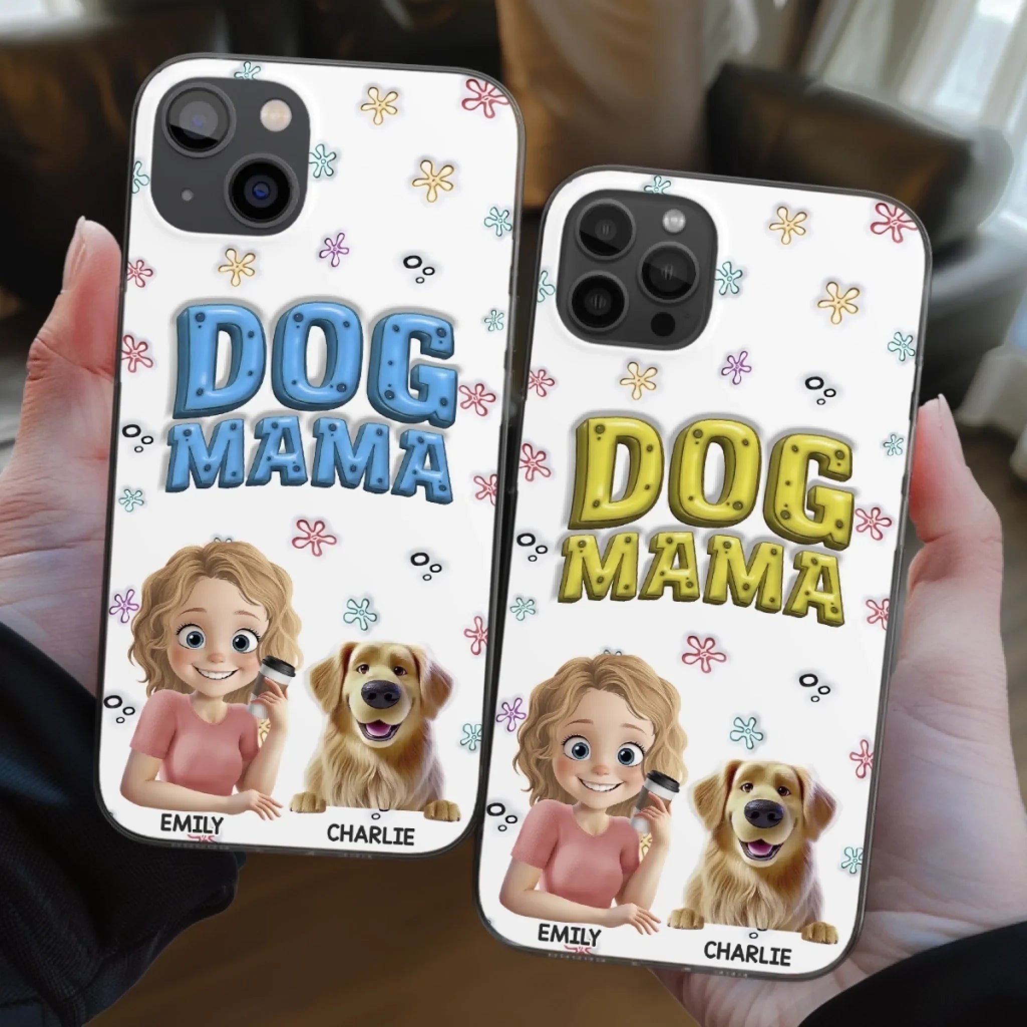 Custom 3D Inflated Effect Printed Clear Phone Case - Personalized Birthday Gifts For Dog Cat Lovers, Dog Dad And Mom, Cat Owners - Small Paws Big Happiness