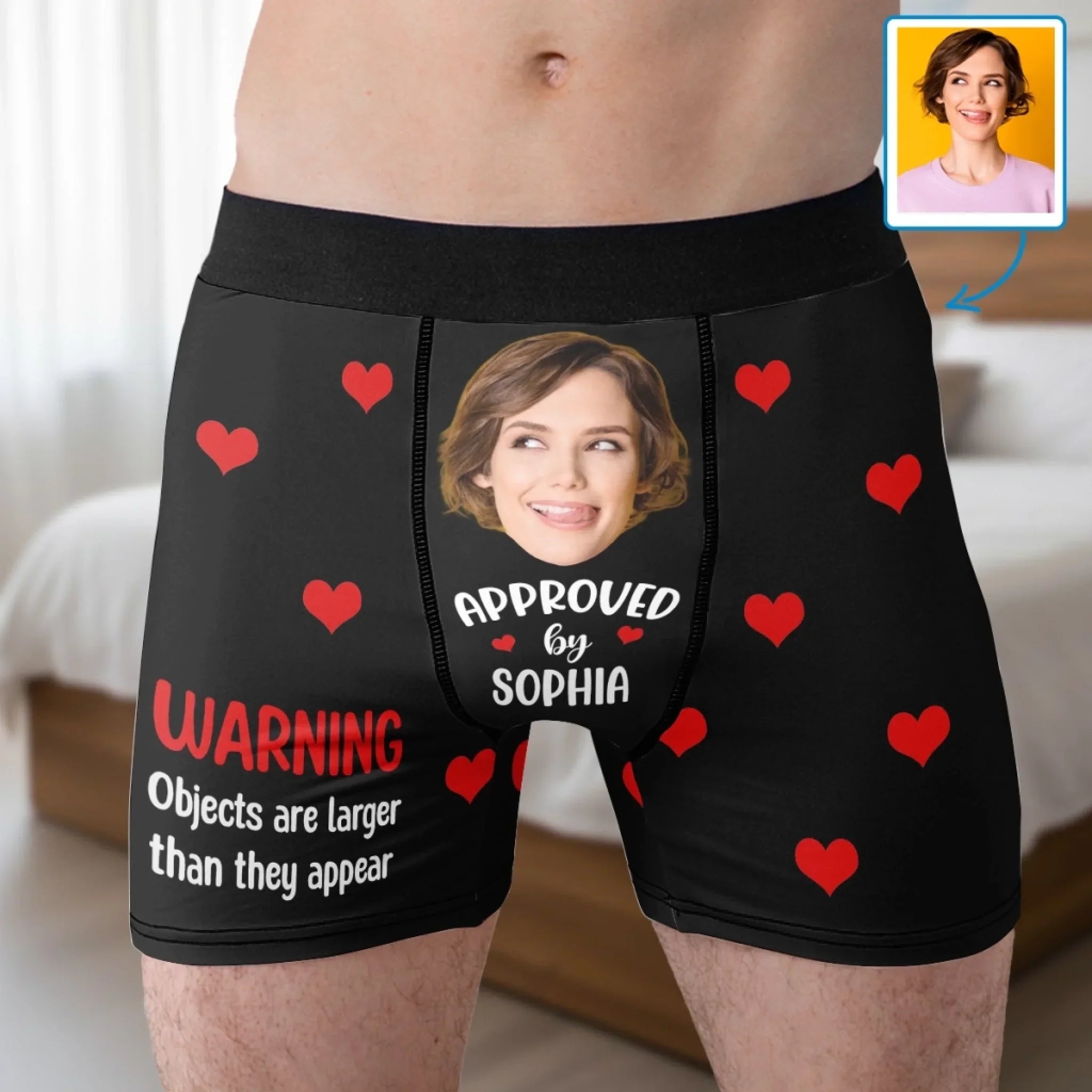 Custom Photo Boxer Briefs, Men's Boxers - Personalized Anniversary Wedding Gifts For Husband And Wife, Him And Her - Life Is Better Together