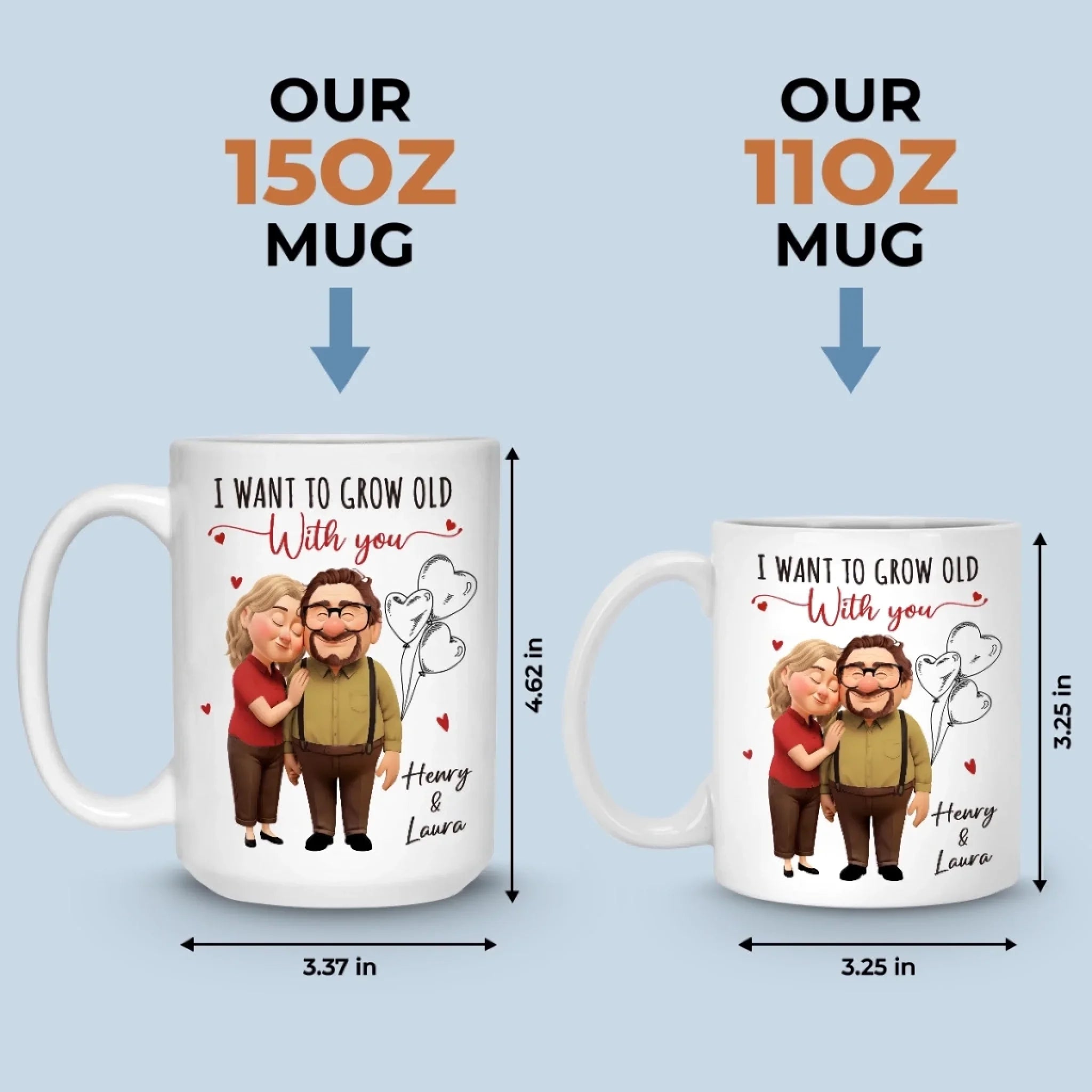 Custom Mug - Personalized Anniversary Wedding Gifts For Husband And Wife, Him And Her - Together We Make Sense