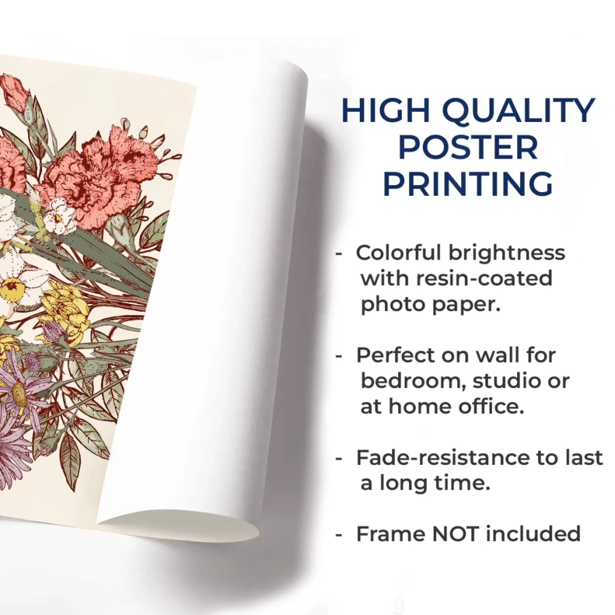 Custom Horizontal Poster - Personalized Birthday Gifts For Mom, Grandma, Family - Bloom With Love