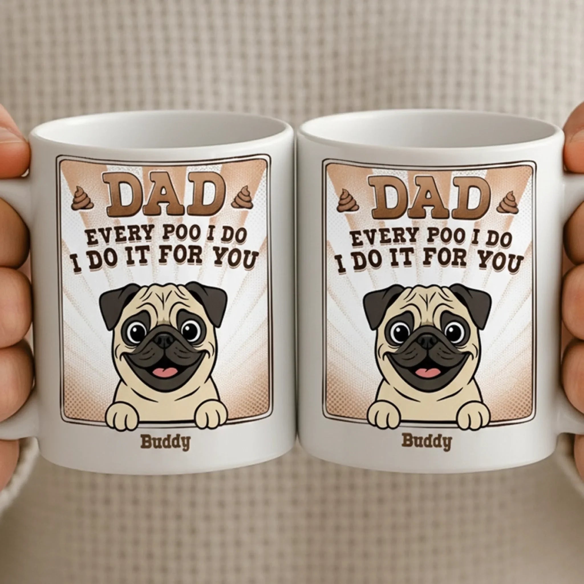 Custom Mug - Personalized Birthday Gifts For Dog Lovers, Dog Dad And Mom - True Service Dog