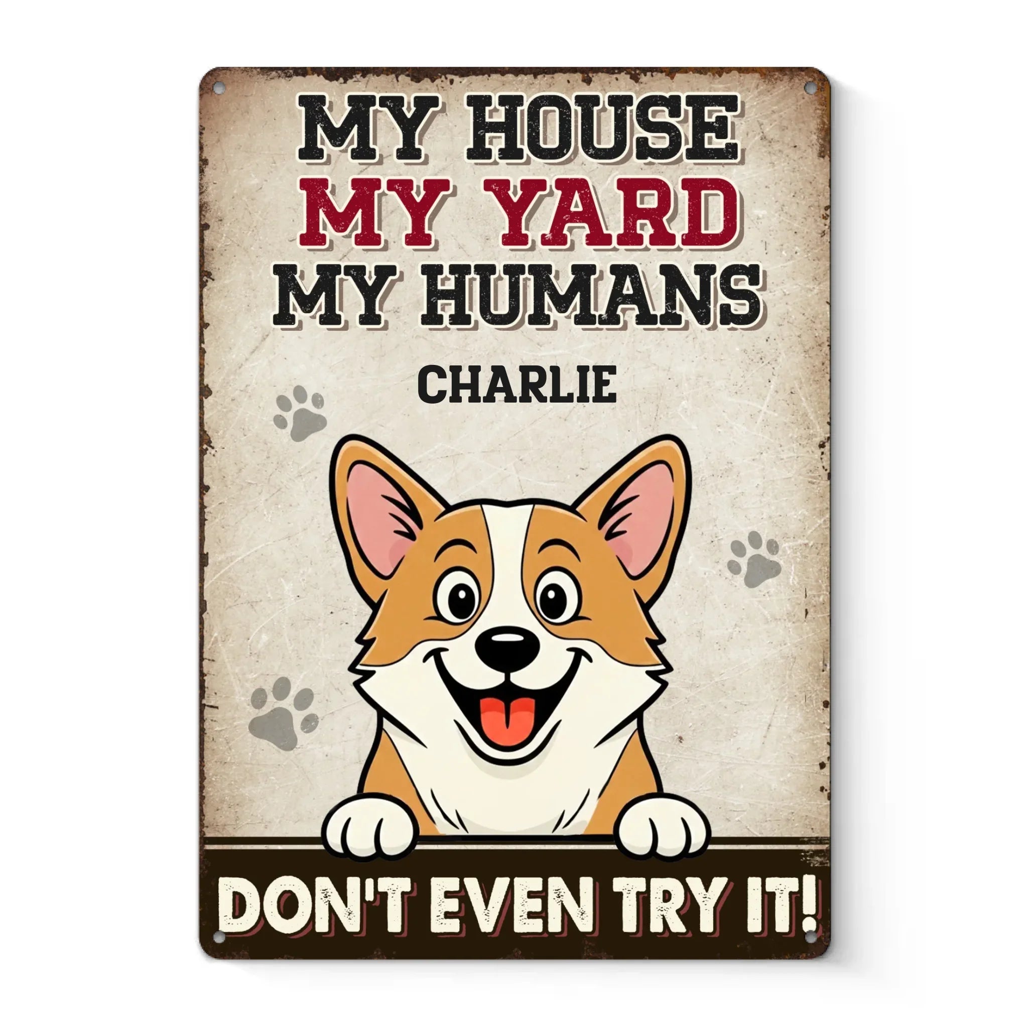 Custom Home Decor Metal Sign - Personalized Birthday Gifts For Dog Lovers, Dog Dad And Mom - Yard Boss Vibes