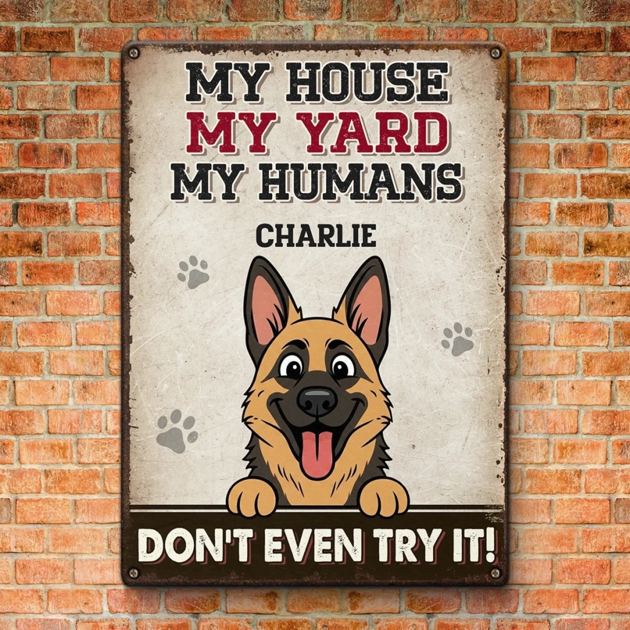 Custom Home Decor Metal Sign - Personalized Birthday Gifts For Dog Lovers, Dog Dad And Mom - Yard Boss Vibes