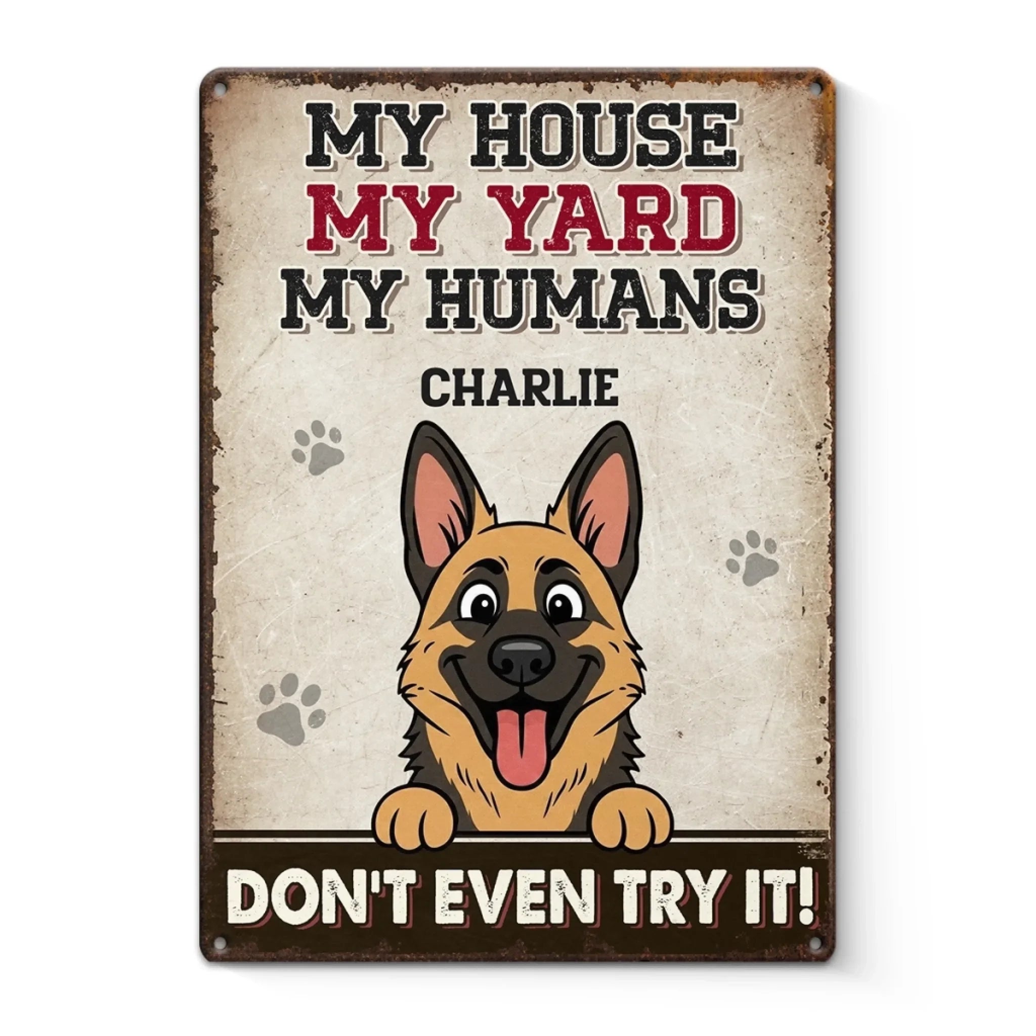 Custom Home Decor Metal Sign - Personalized Birthday Gifts For Dog Lovers, Dog Dad And Mom - Yard Boss Vibes