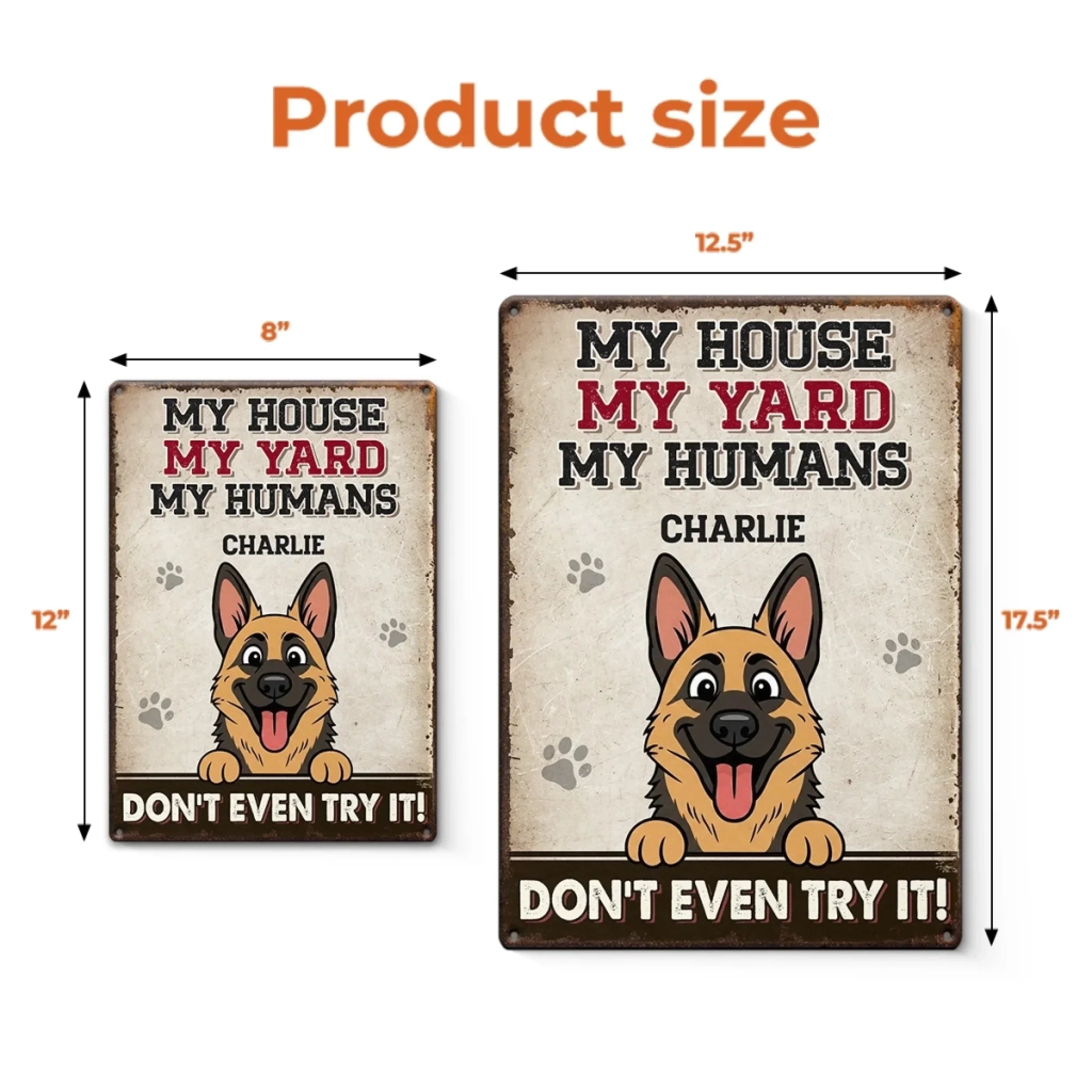 Custom Home Decor Metal Sign - Personalized Birthday Gifts For Dog Lovers, Dog Dad And Mom - Yard Boss Vibes
