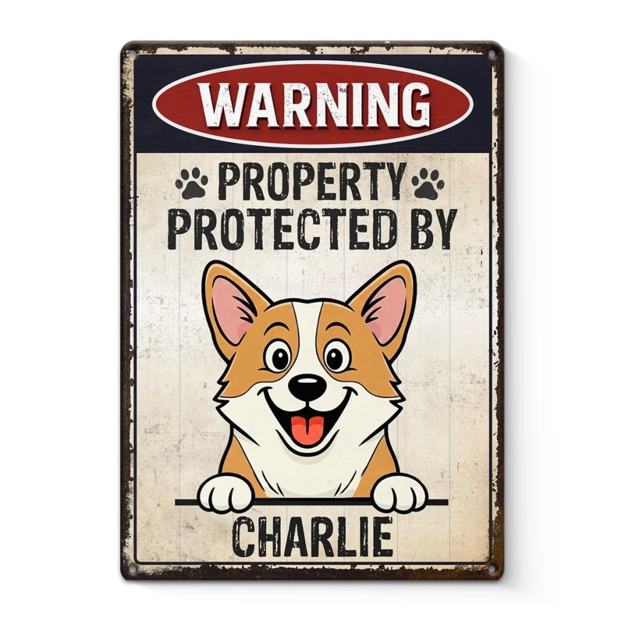 Custom Home Decor Metal Sign - Personalized Birthday Gifts For Dog Lovers, Dog Dad And Mom - Property Of Paws