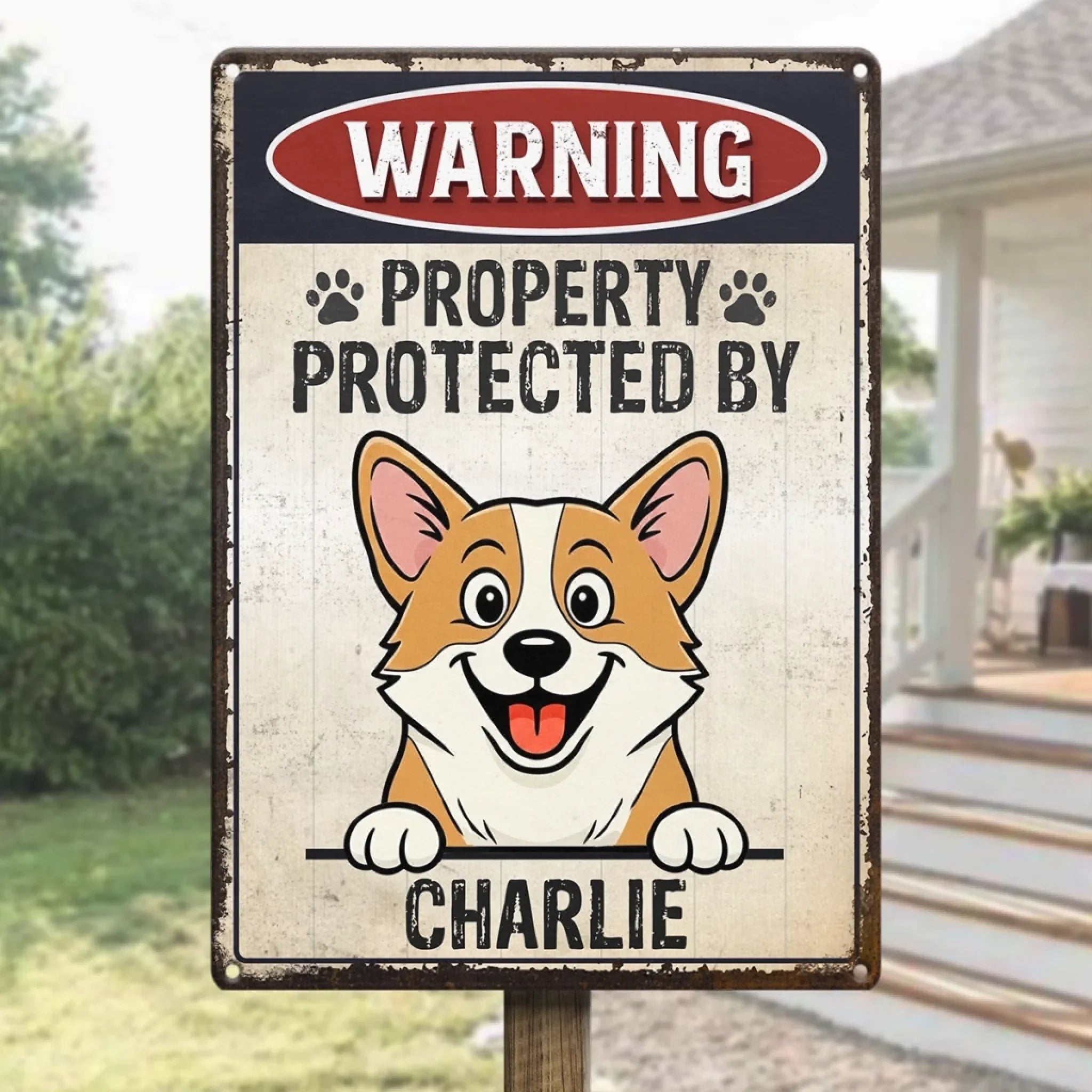 Custom Home Decor Metal Sign - Personalized Birthday Gifts For Dog Lovers, Dog Dad And Mom - Property Of Paws