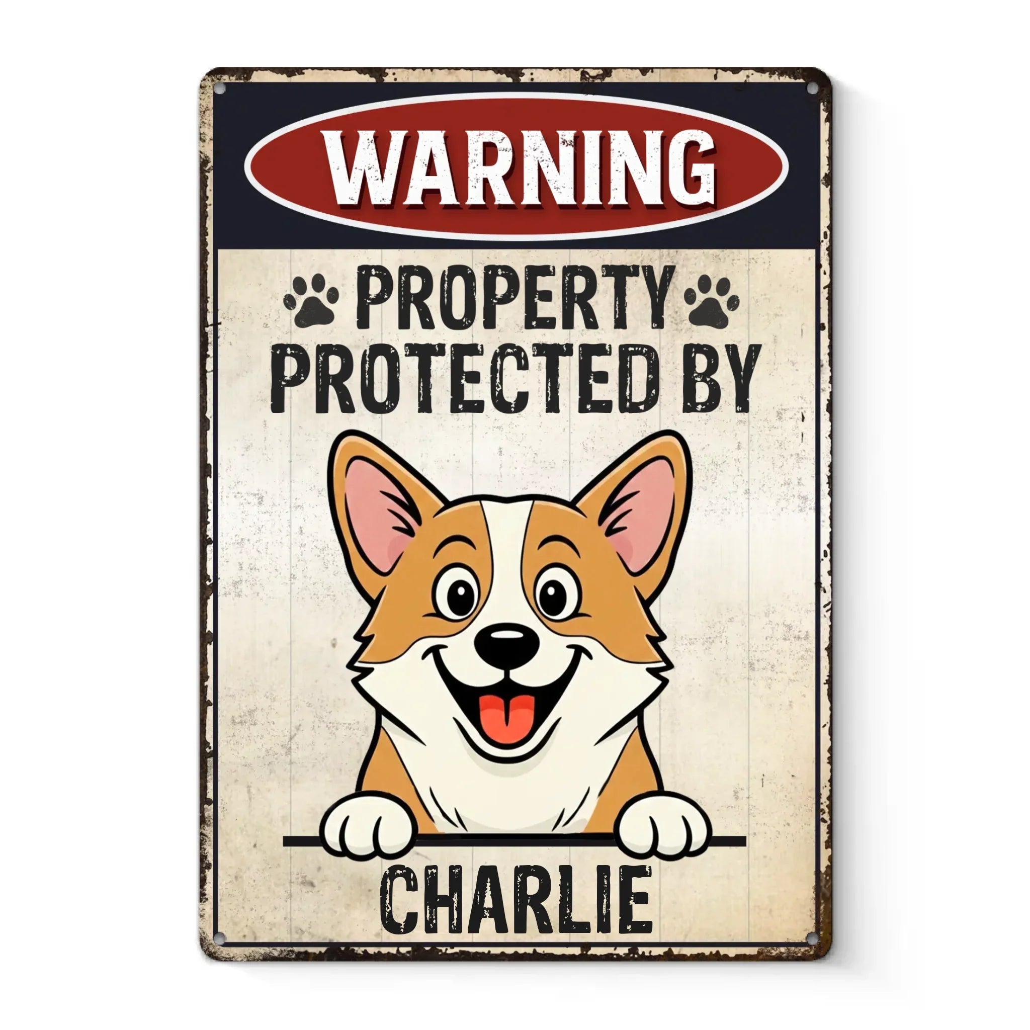 Custom Home Decor Metal Sign - Personalized Birthday Gifts For Dog Lovers, Dog Dad And Mom - Property Of Paws