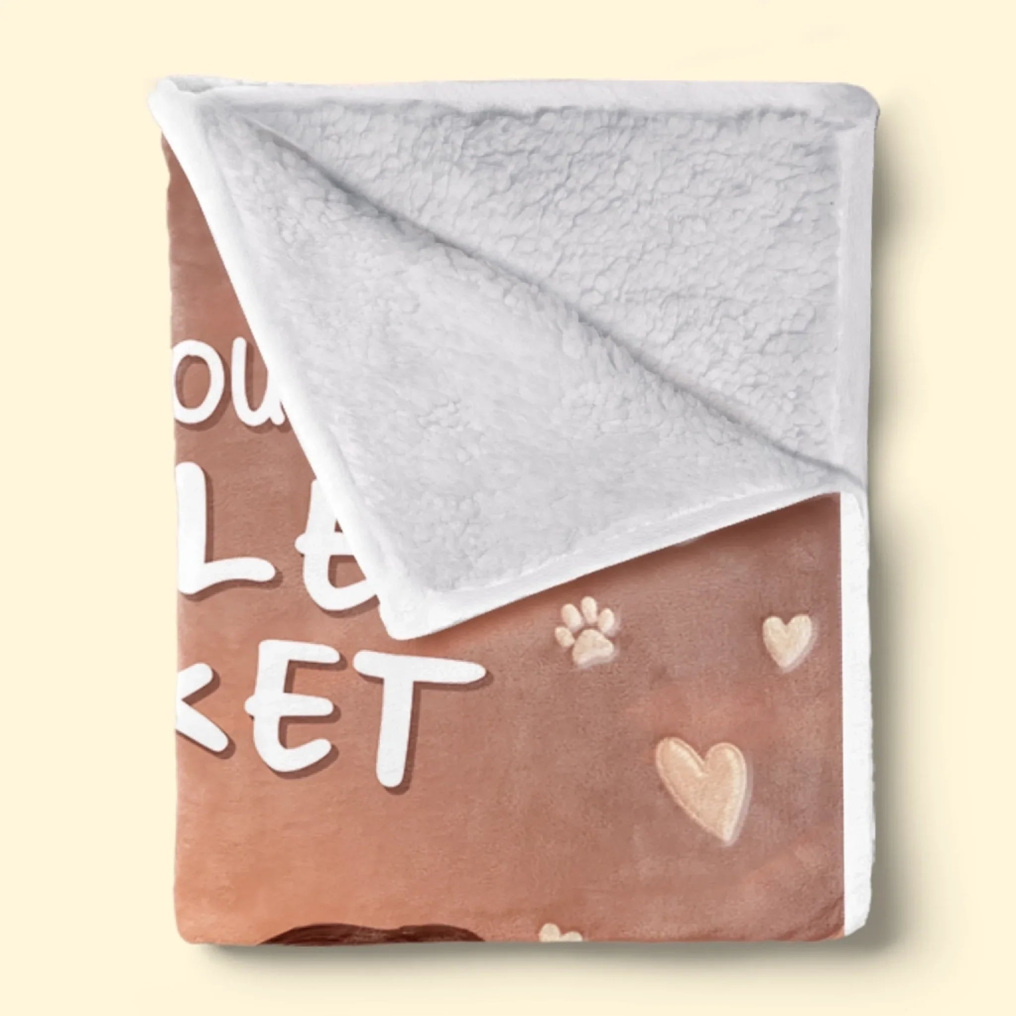 Custom Blanket - Personalized Birthday Gifts For Husband And Wife, Dog Cat Lovers - Love Laughter And Paw Prints