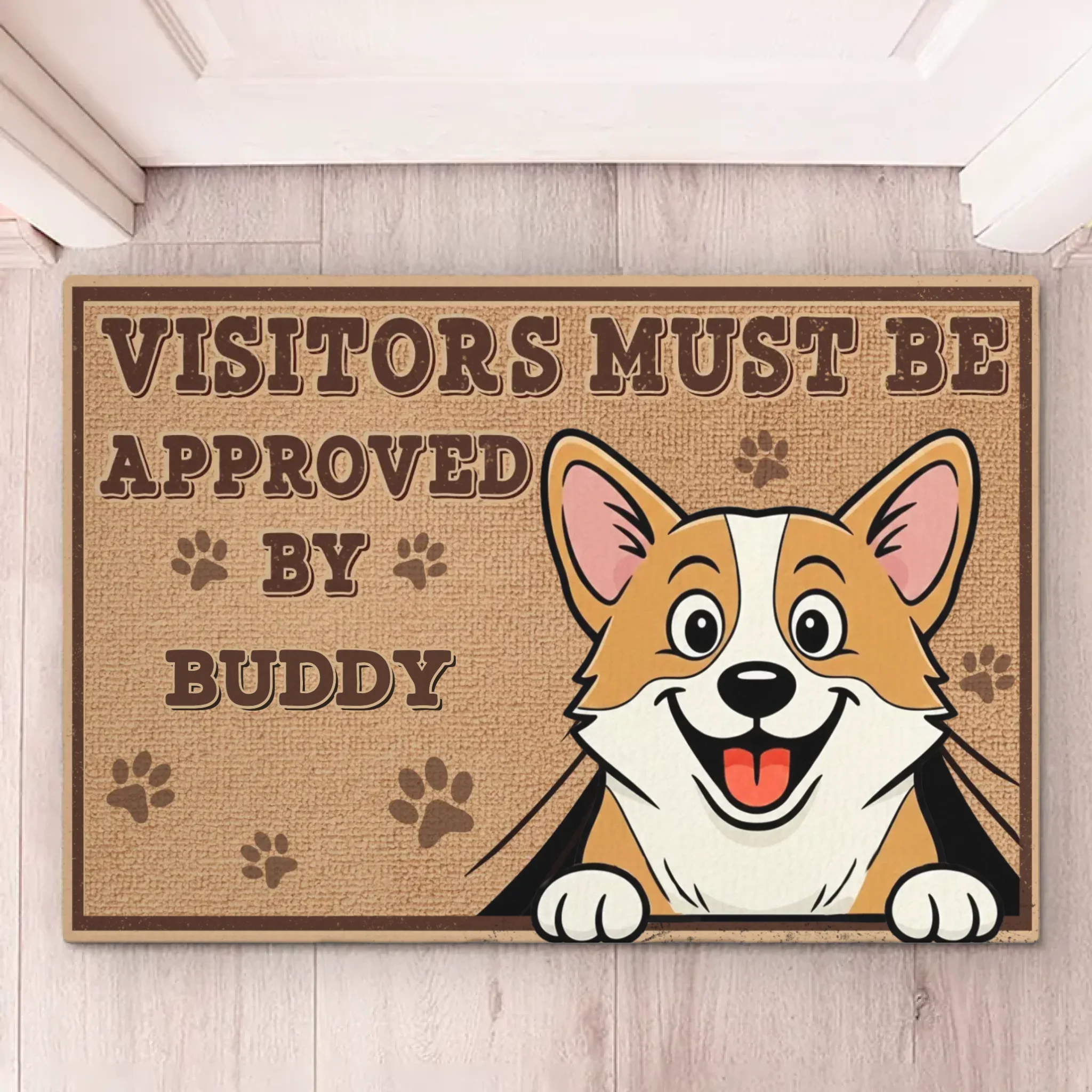 Custom Home Decor Decorative Mat - Personalized Birthday Gifts For Dog Lovers, Dog Dad And Mom - House Gatekeeper
