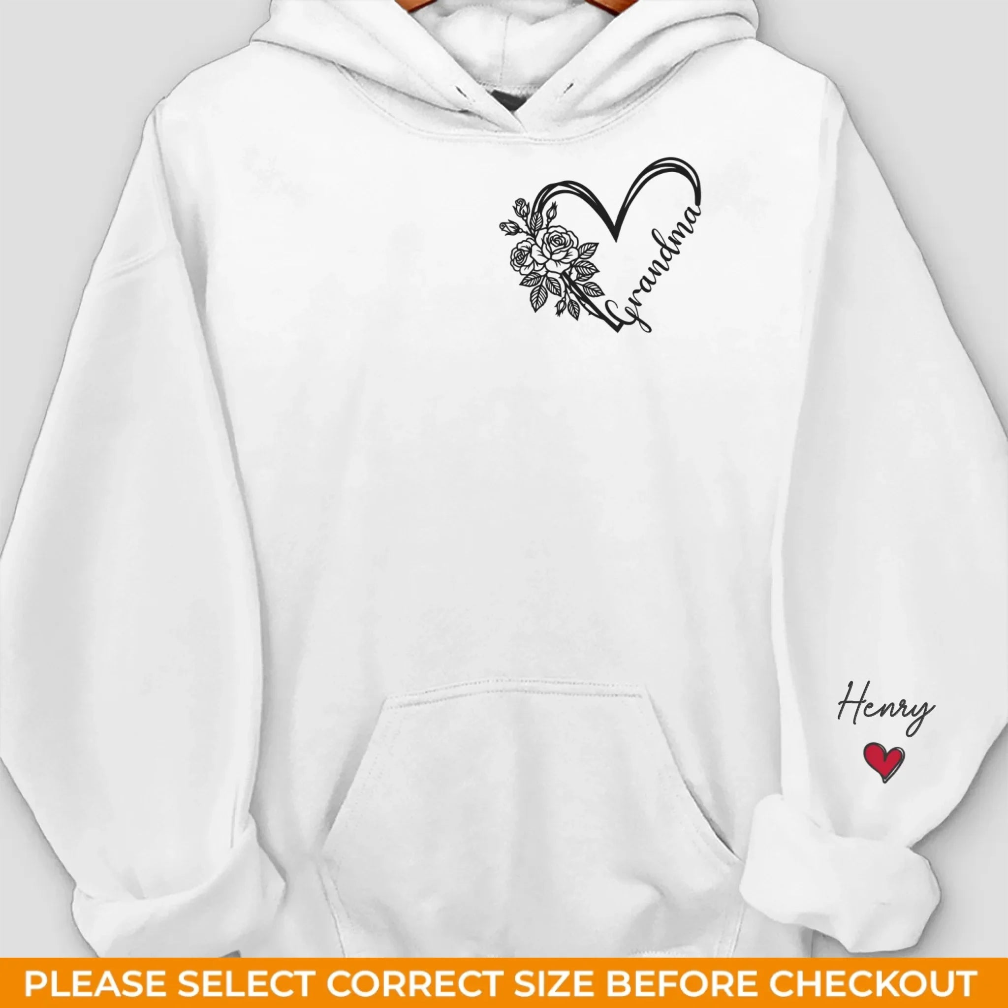 Custom Unisex Sweatshirt, Hoodie With Design On Sleeve - Personalized Birthday Gifts For Mom, Grandma - Loved Beyond Limits