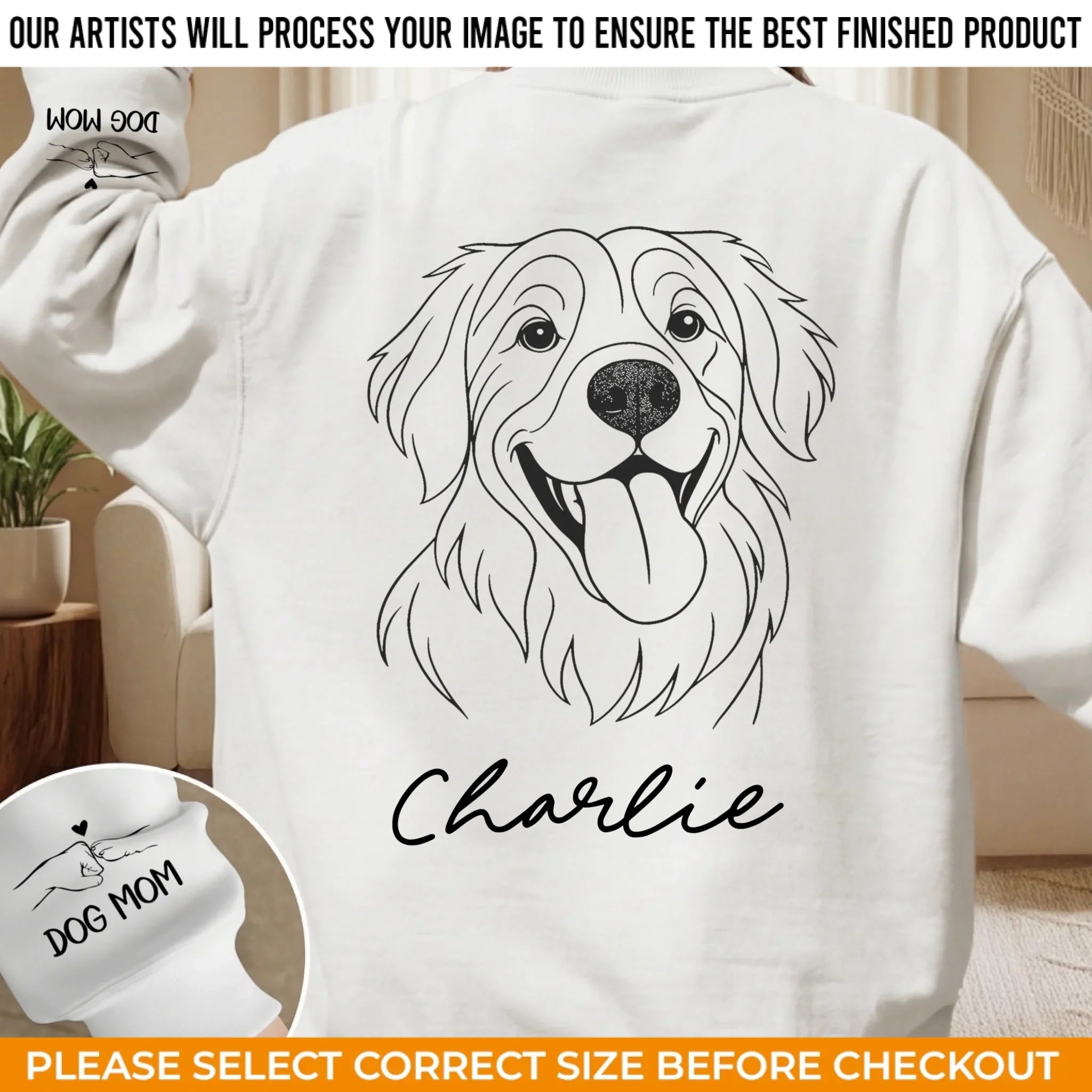 Custom Photo Unisex Sweatshirt, Hoodie With Design On Sleeve - Personalized Birthday Gifts For Dog Lovers, Dog Dad And Mom - Forever My Fur Baby
