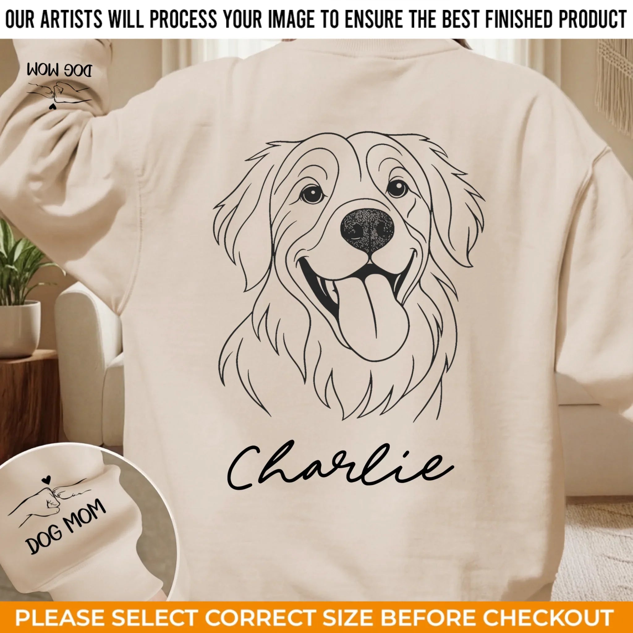 Custom Photo Unisex Sweatshirt, Hoodie With Design On Sleeve - Personalized Birthday Gifts For Dog Lovers, Dog Dad And Mom - Forever My Fur Baby
