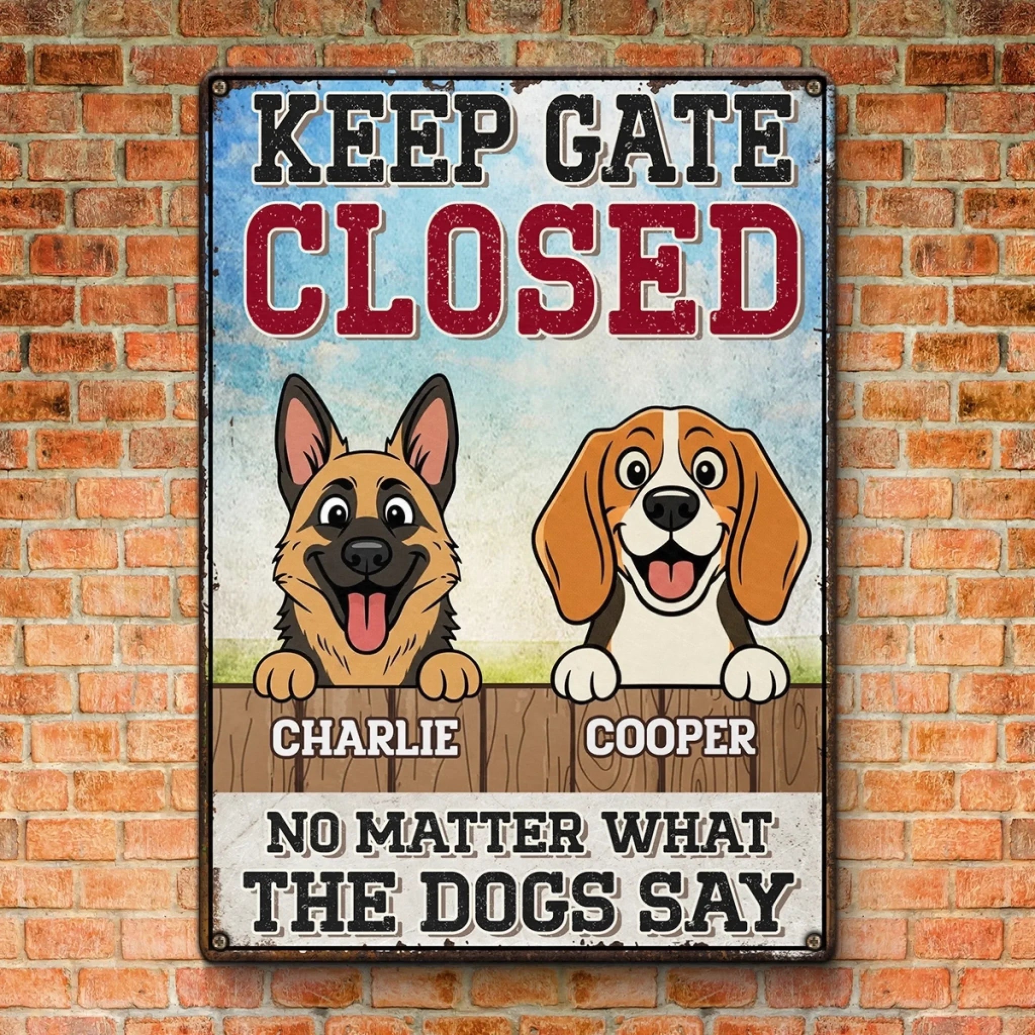 Custom Home Decor Metal Sign - Personalized Birthday Gifts For Dog Lovers, Dog Dad And Mom - Love Made Of Fur