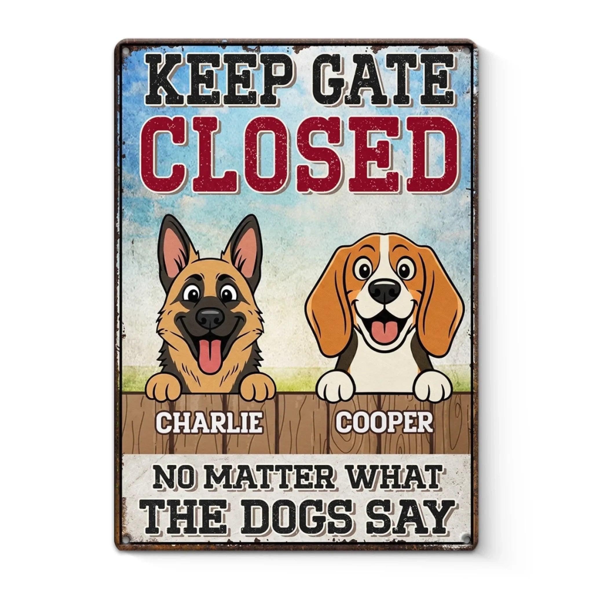 Custom Home Decor Metal Sign - Personalized Birthday Gifts For Dog Lovers, Dog Dad And Mom - Love Made Of Fur
