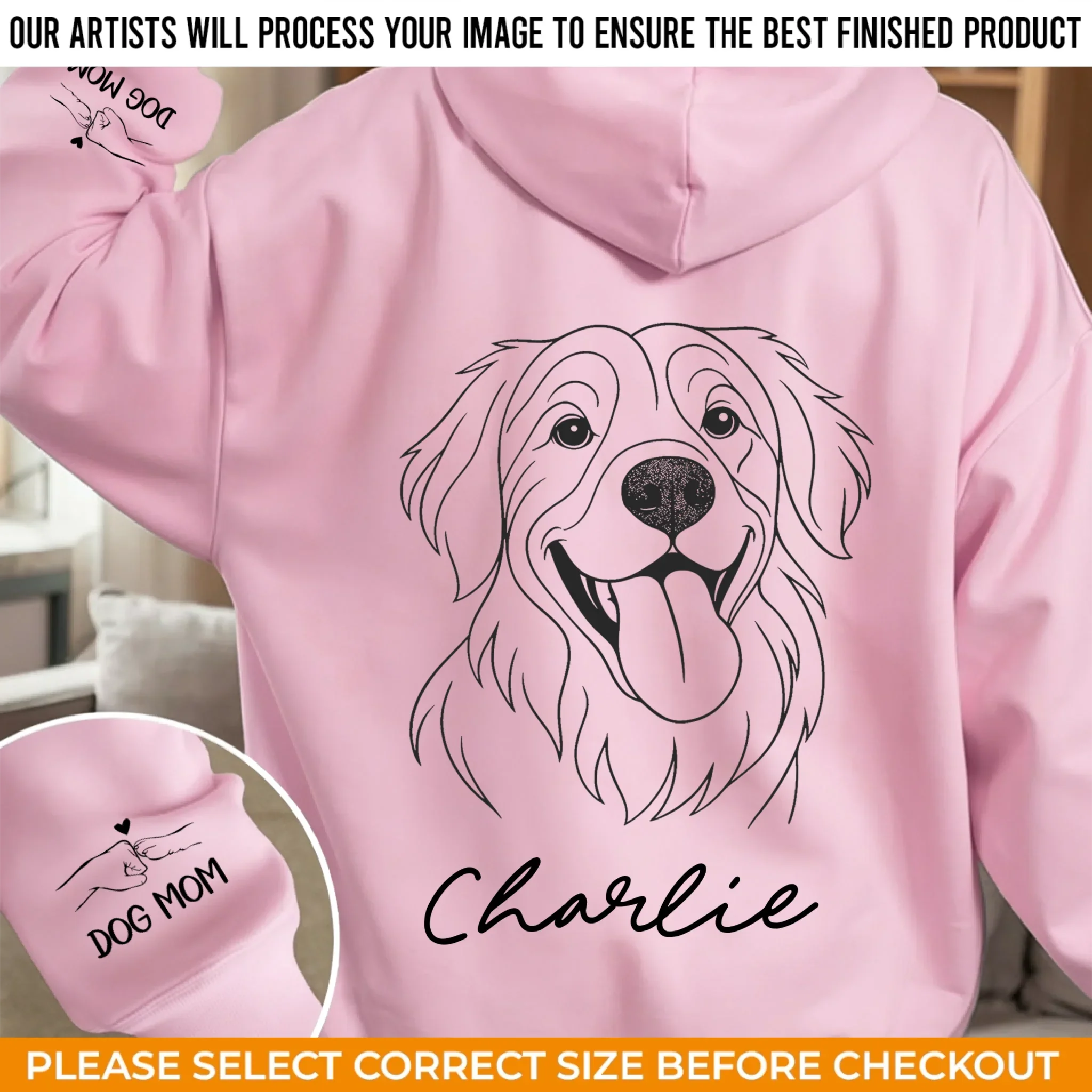 Custom Photo Unisex Sweatshirt, Hoodie With Design On Sleeve - Personalized Birthday Gifts For Dog Lovers, Dog Dad And Mom - Forever My Fur Baby