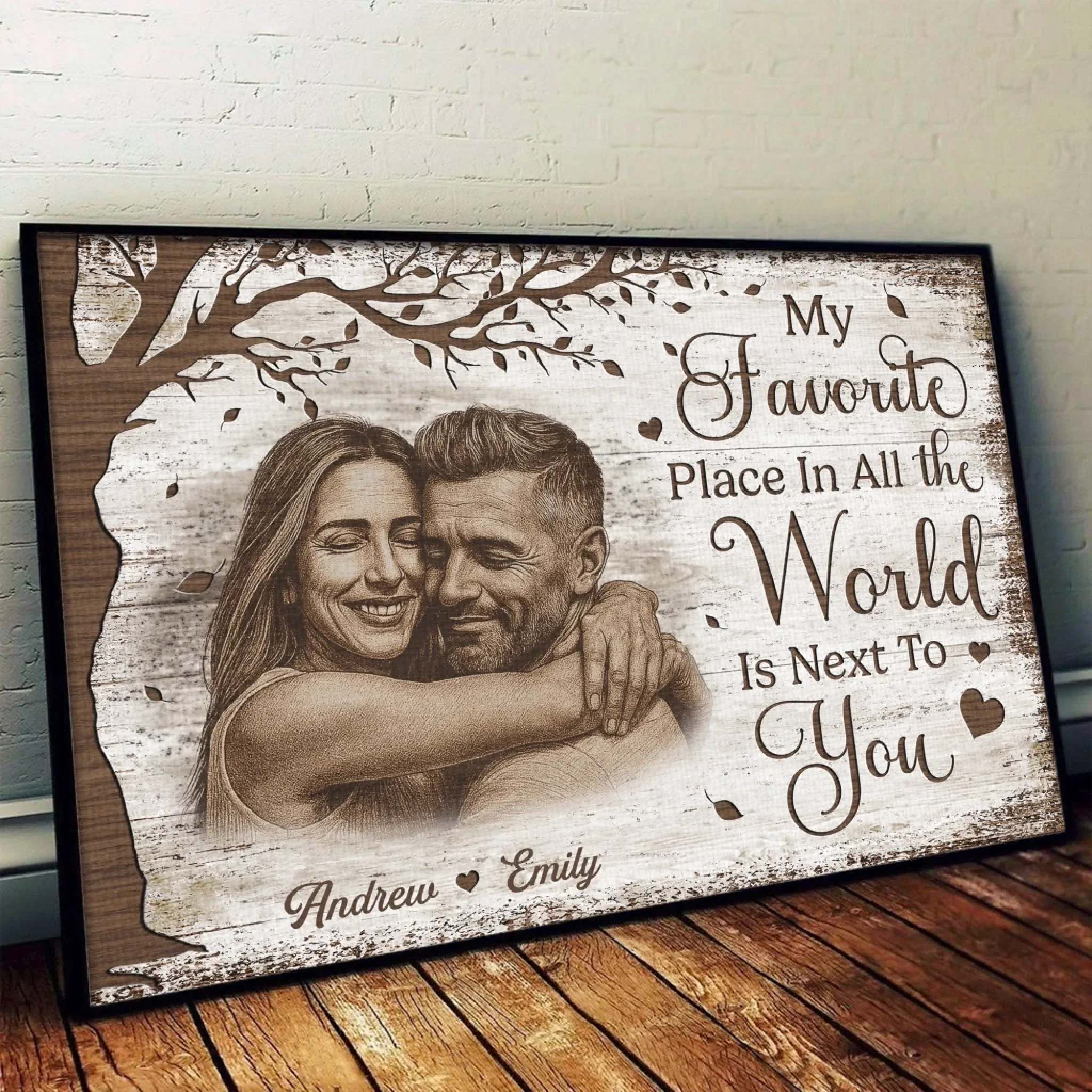 Custom Photo Horizontal Poster - Personalized Anniversary Wedding Gifts For Husband And Wife, Him And Her - We Grow Better Together Daily