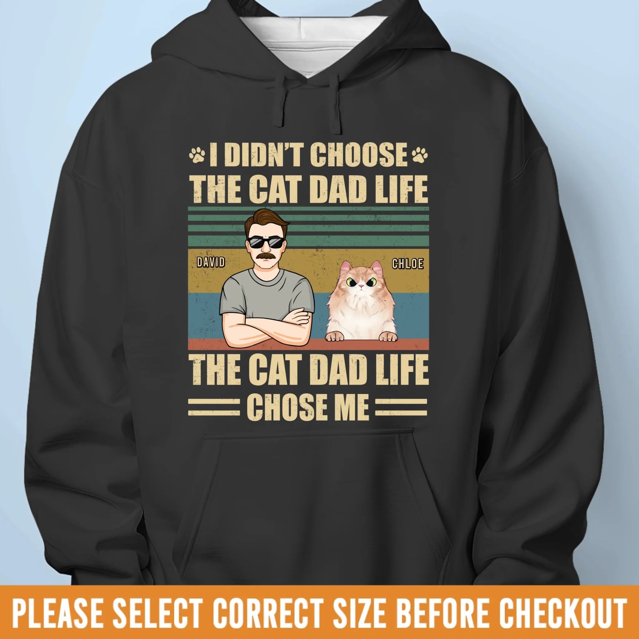 Custom Unisex T-shirt, Premium T-shirt, Hoodie - Personalized Christmas Birthday Gifts For Cat Lovers, Cat Mom And Dad - Real Men Respect Whiskers
