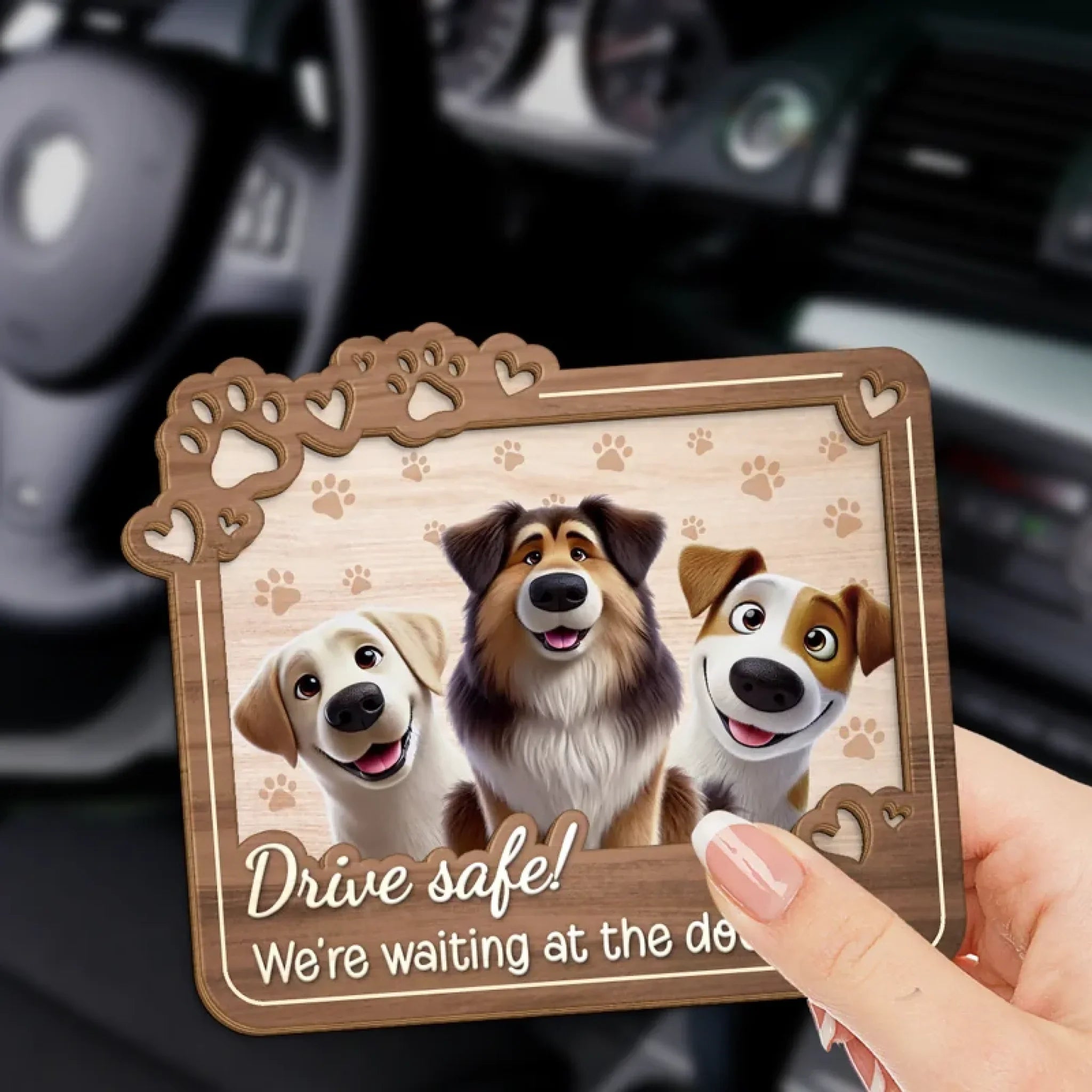 We're Watching You - Dog & Cat Personalized Custom Car Visor Clip - Gift For Pet Owners, Pet Lovers