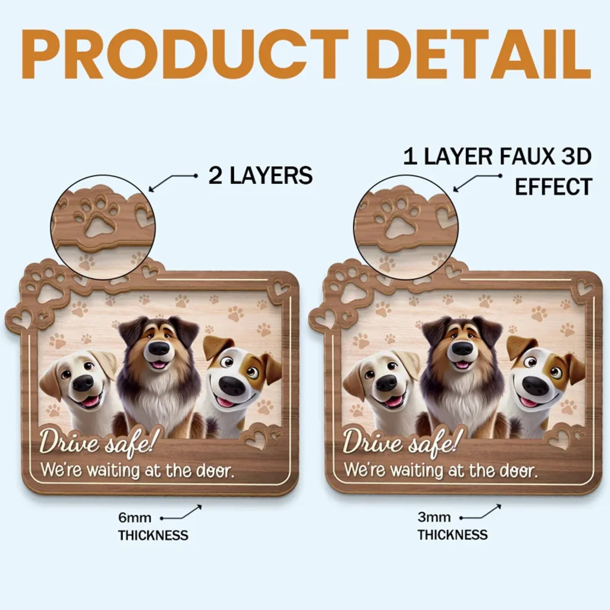 We're Watching You - Dog & Cat Personalized Custom Car Visor Clip - Gift For Pet Owners, Pet Lovers