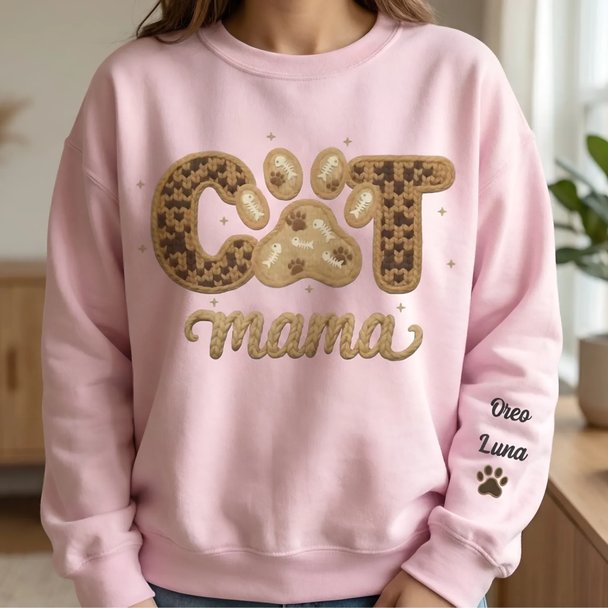 Custom Unisex Sweatshirt, Hoodie With Design On Sleeve - Personalized Birthday Gifts For Dog Cat Lovers, Dog Dad And Mom, Cat Owners - Love Begins With Paws
