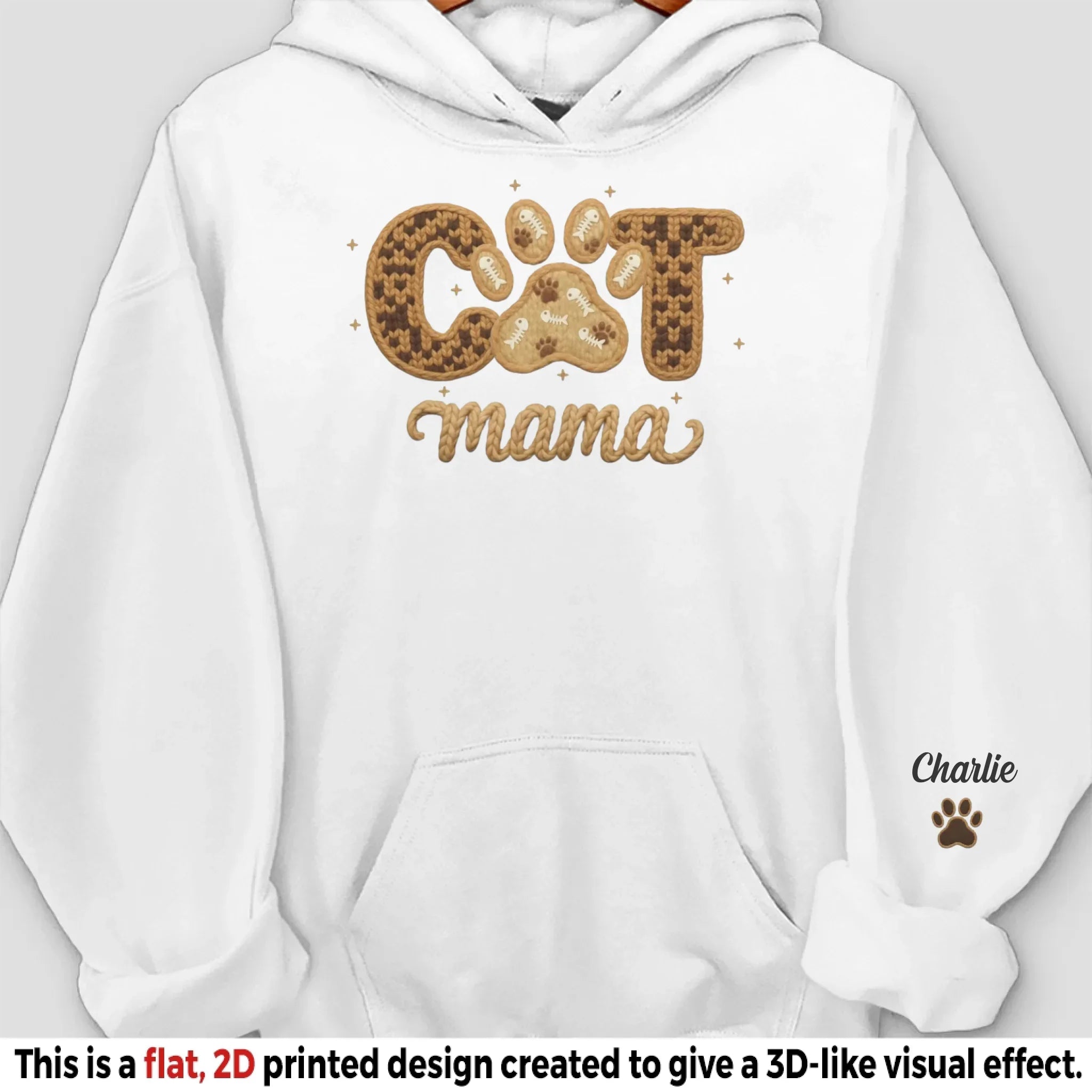 Custom Unisex Sweatshirt, Hoodie With Design On Sleeve - Personalized Birthday Gifts For Dog Cat Lovers, Dog Dad And Mom, Cat Owners - Love Begins With Paws
