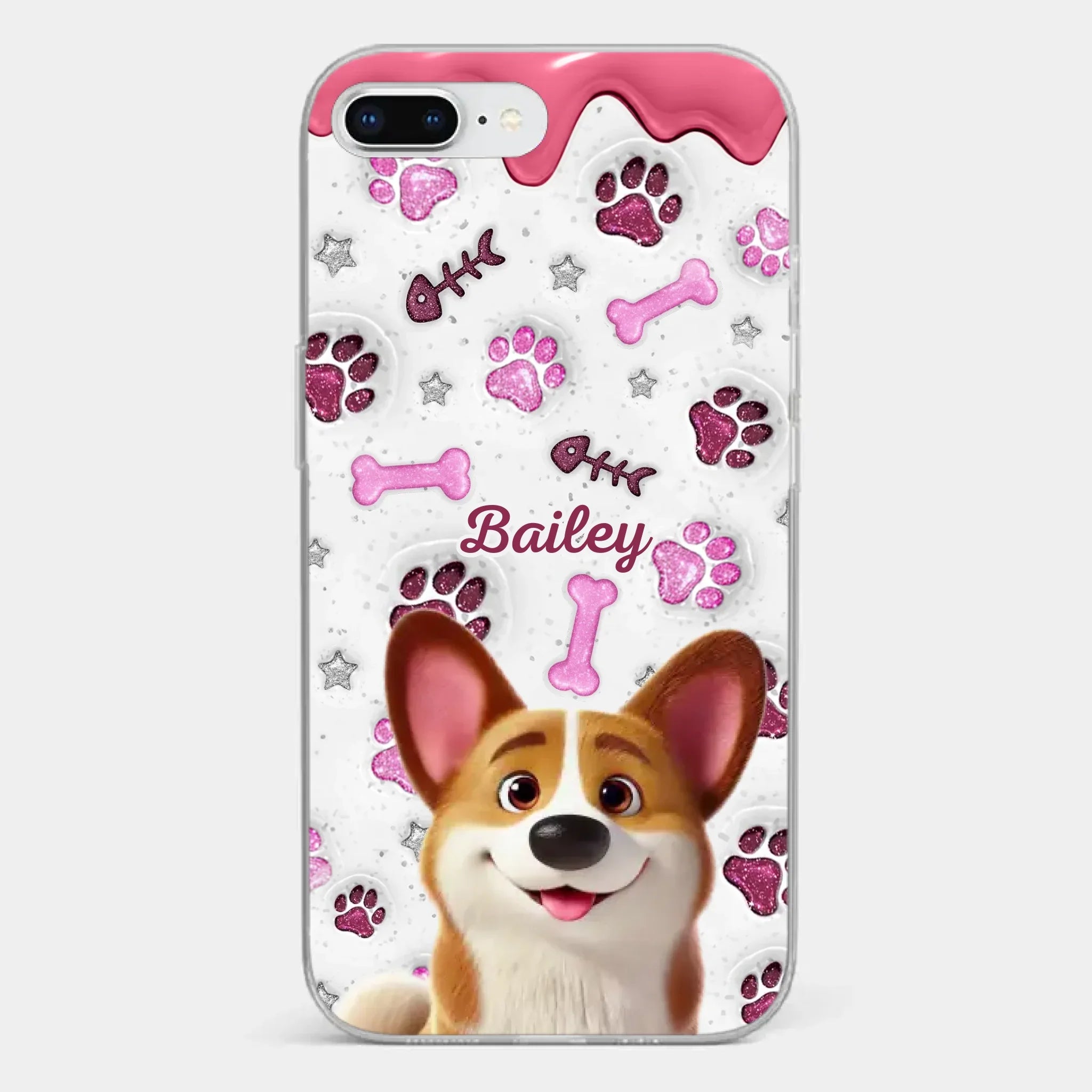 Custom Clear Phone Case - Personalized Christmas Birthday Gifts For Dog Cat Lovers, Dog Dad And Mom, Cat Owners - Pets Turn Houses Into Homes