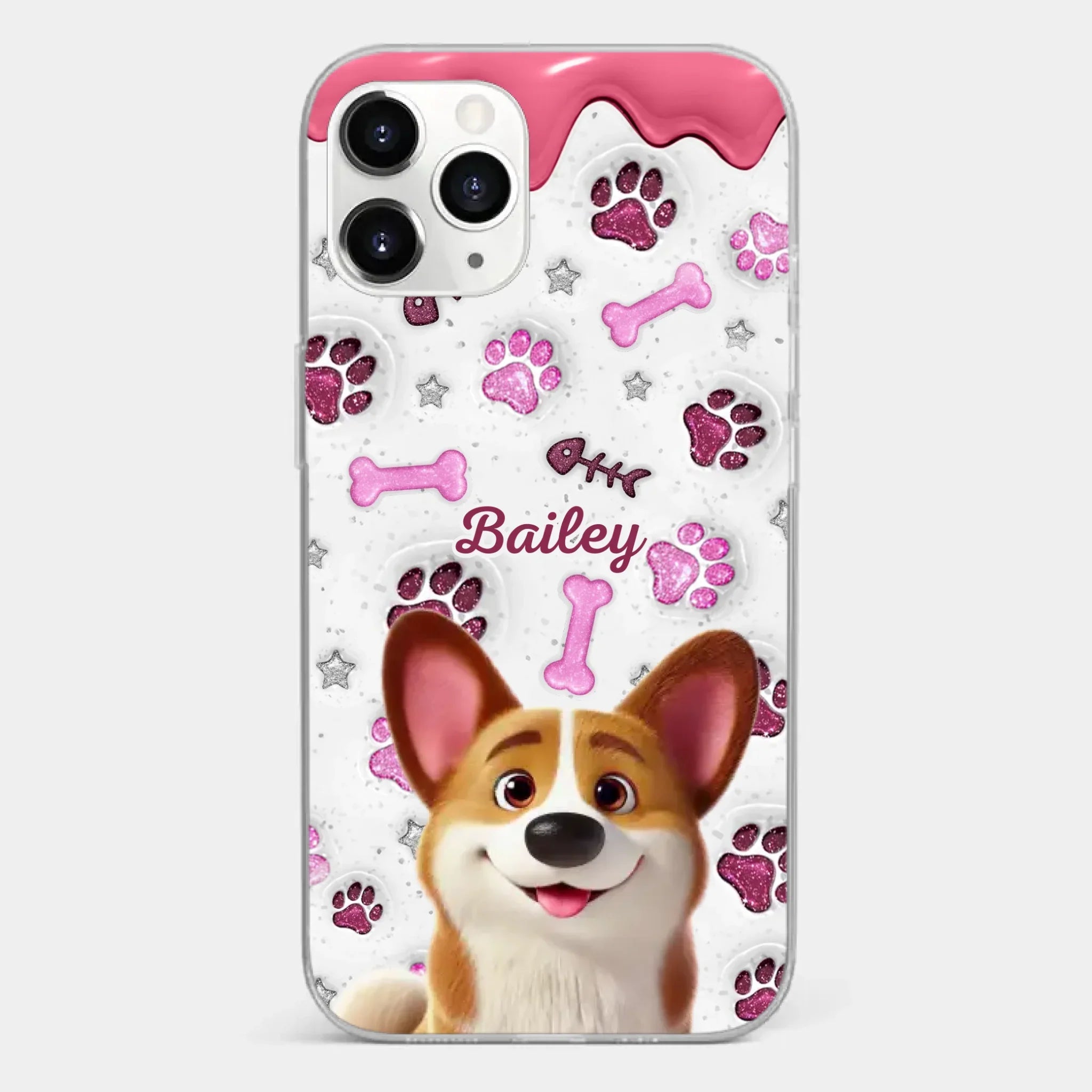 Custom Clear Phone Case - Personalized Christmas Birthday Gifts For Dog Cat Lovers, Dog Dad And Mom, Cat Owners - Pets Turn Houses Into Homes